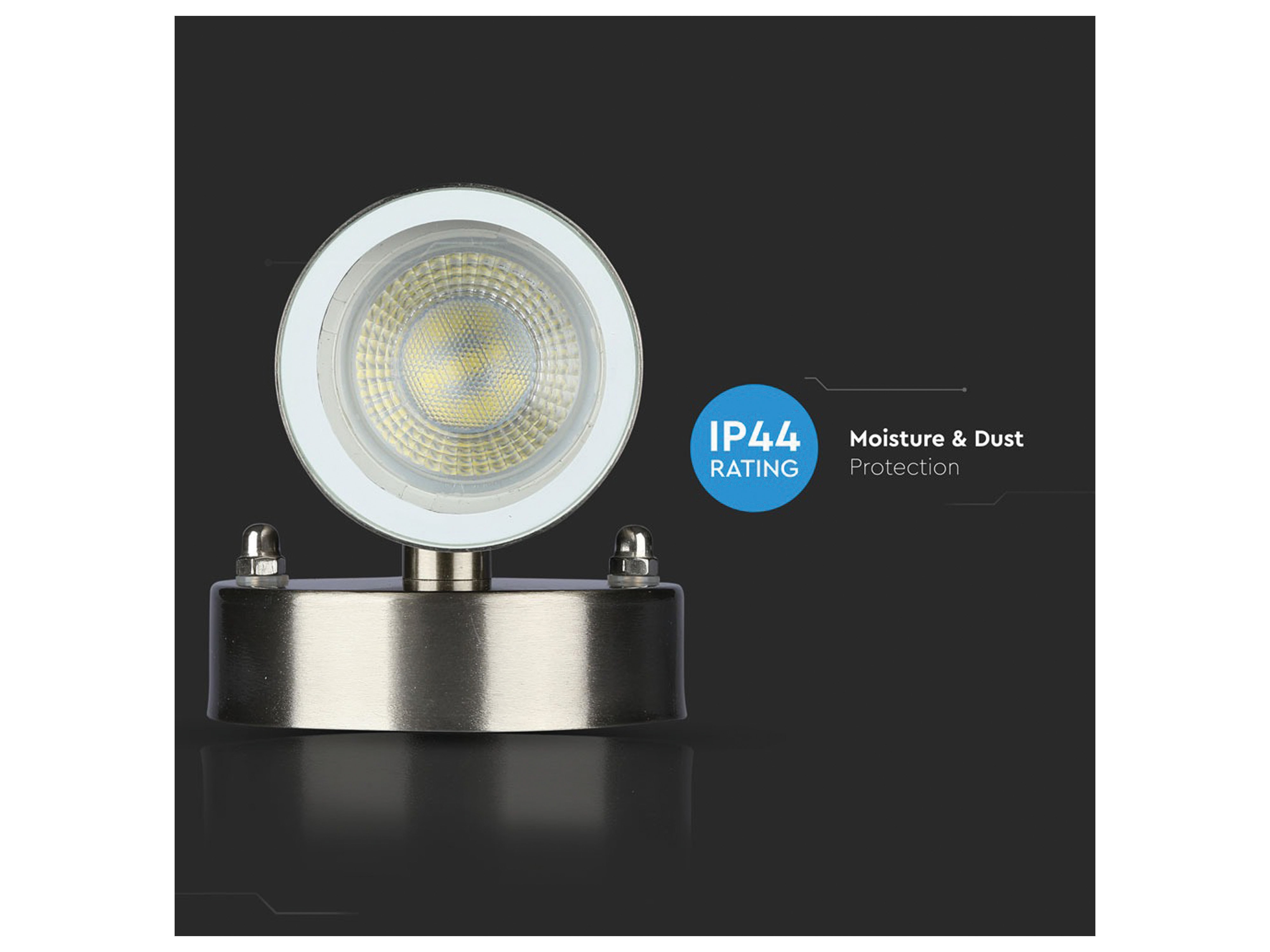 V-TAC Up Down Strahler VT-7622 (7500), 230V~, GU10, IP 44, Edelstahl