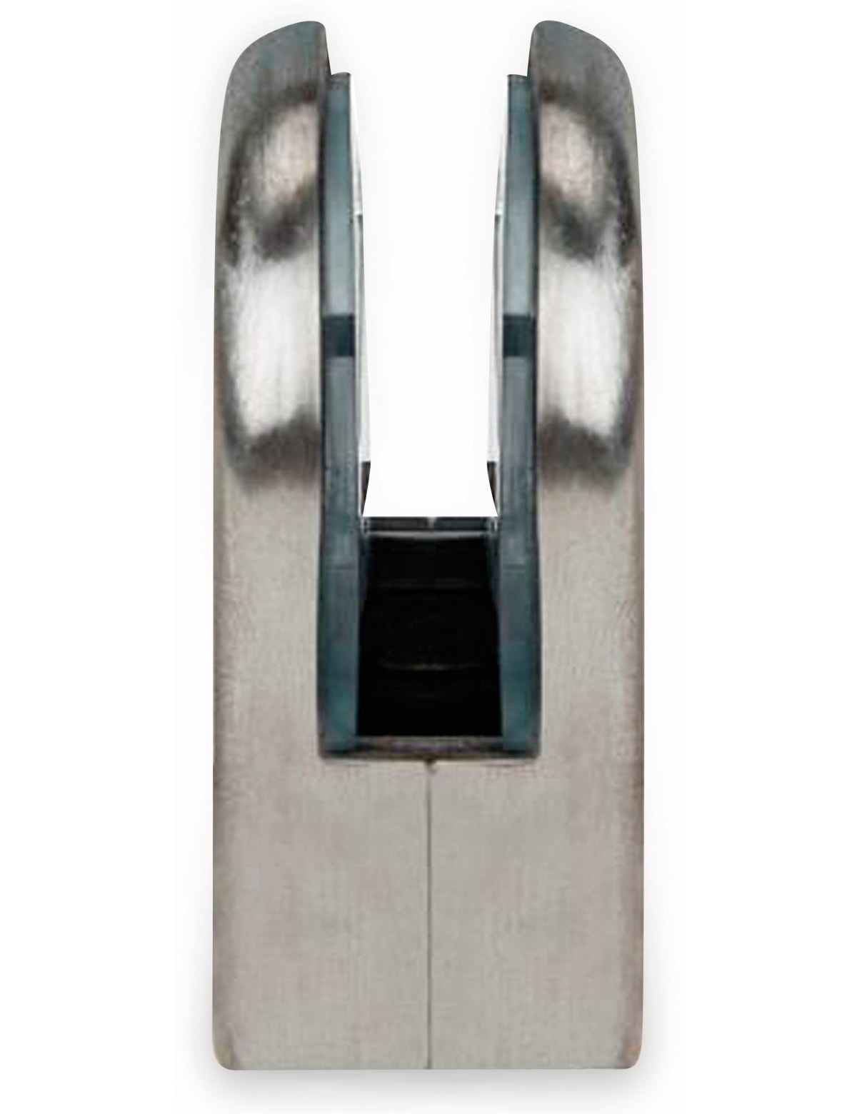 Glashalter, Edelstahl, 45x55 mm, 10-12 mm, flach