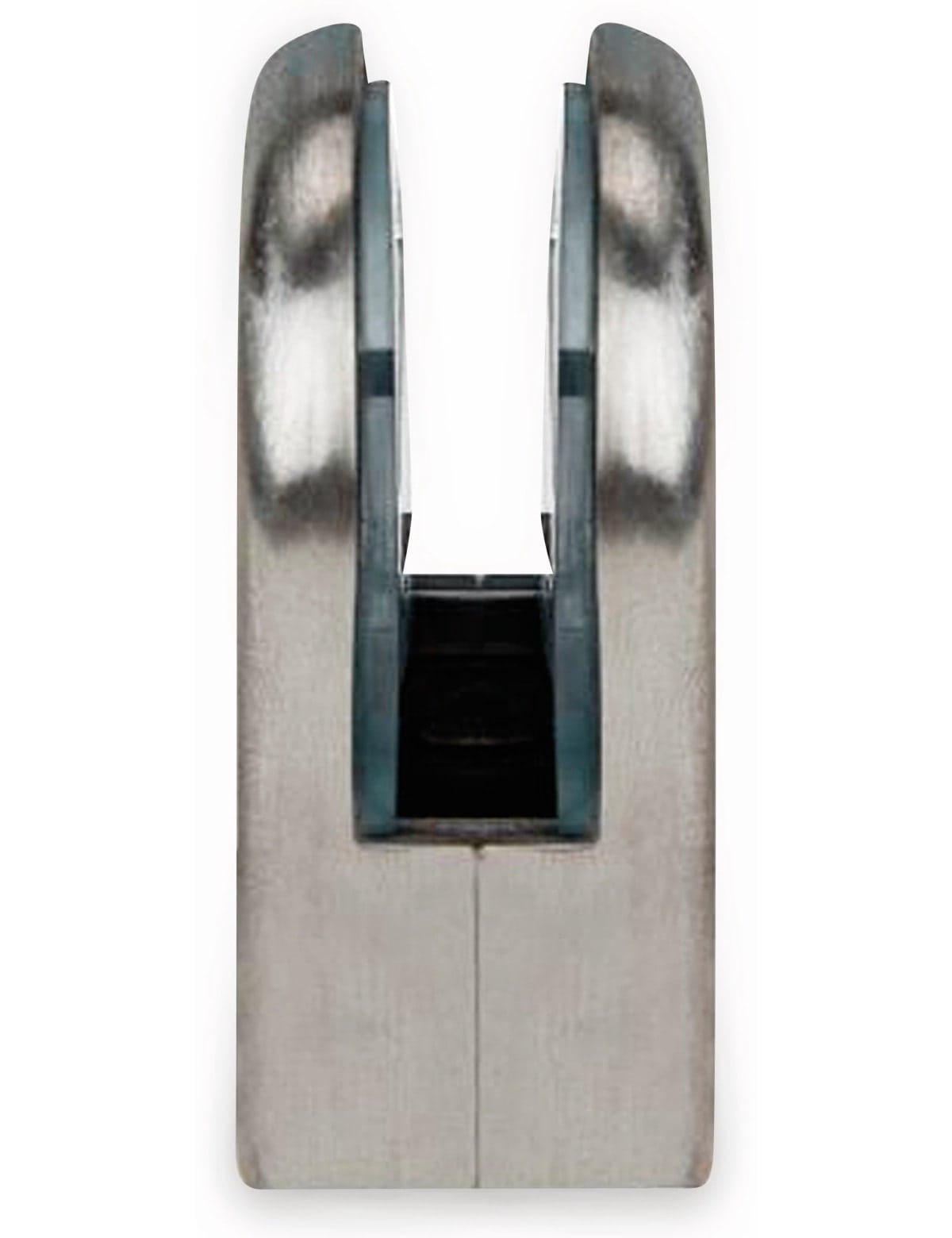 Glashalter, Edelstahl, 45x55 mm, 10-12 mm, flach