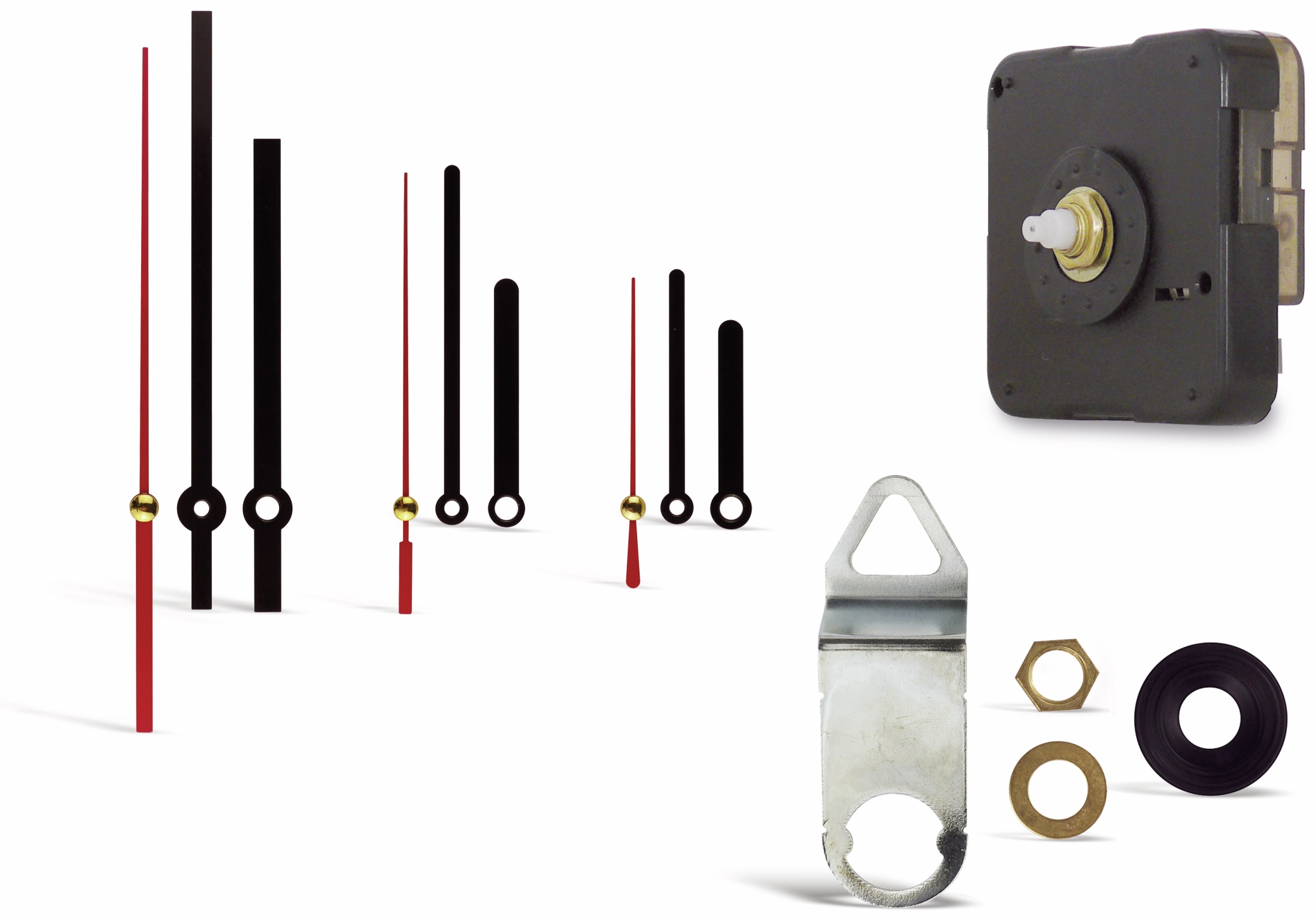 BLANKO Quarz-Uhrwerk mit 3 Zeigersätzen BLANKO Quarz-Uhrwerk mit 3 Zeigersätzen