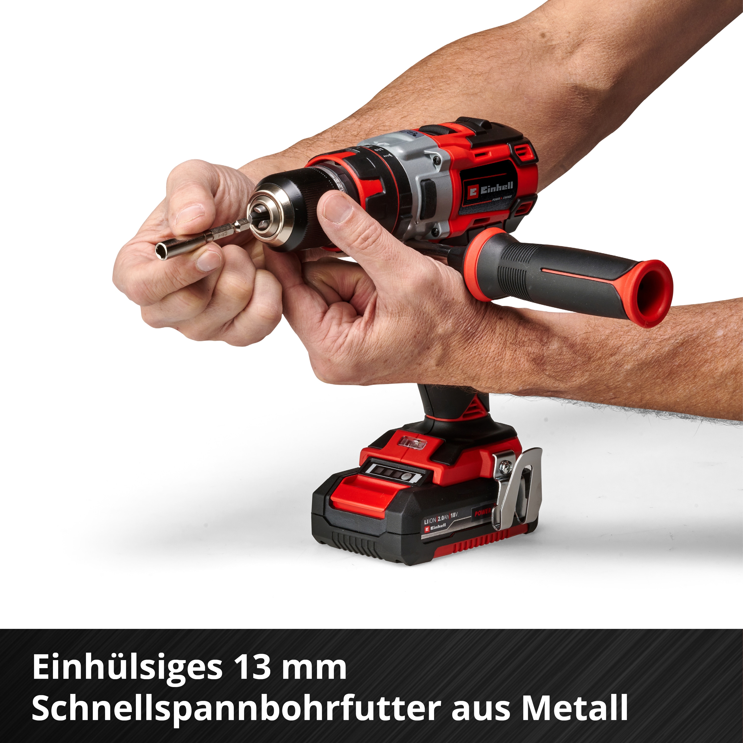 EINHELL PROFESSIONAL Akku-Schlagbohrschrauber TP-CD 18 Li-i BL, 2x 2,0 Ah