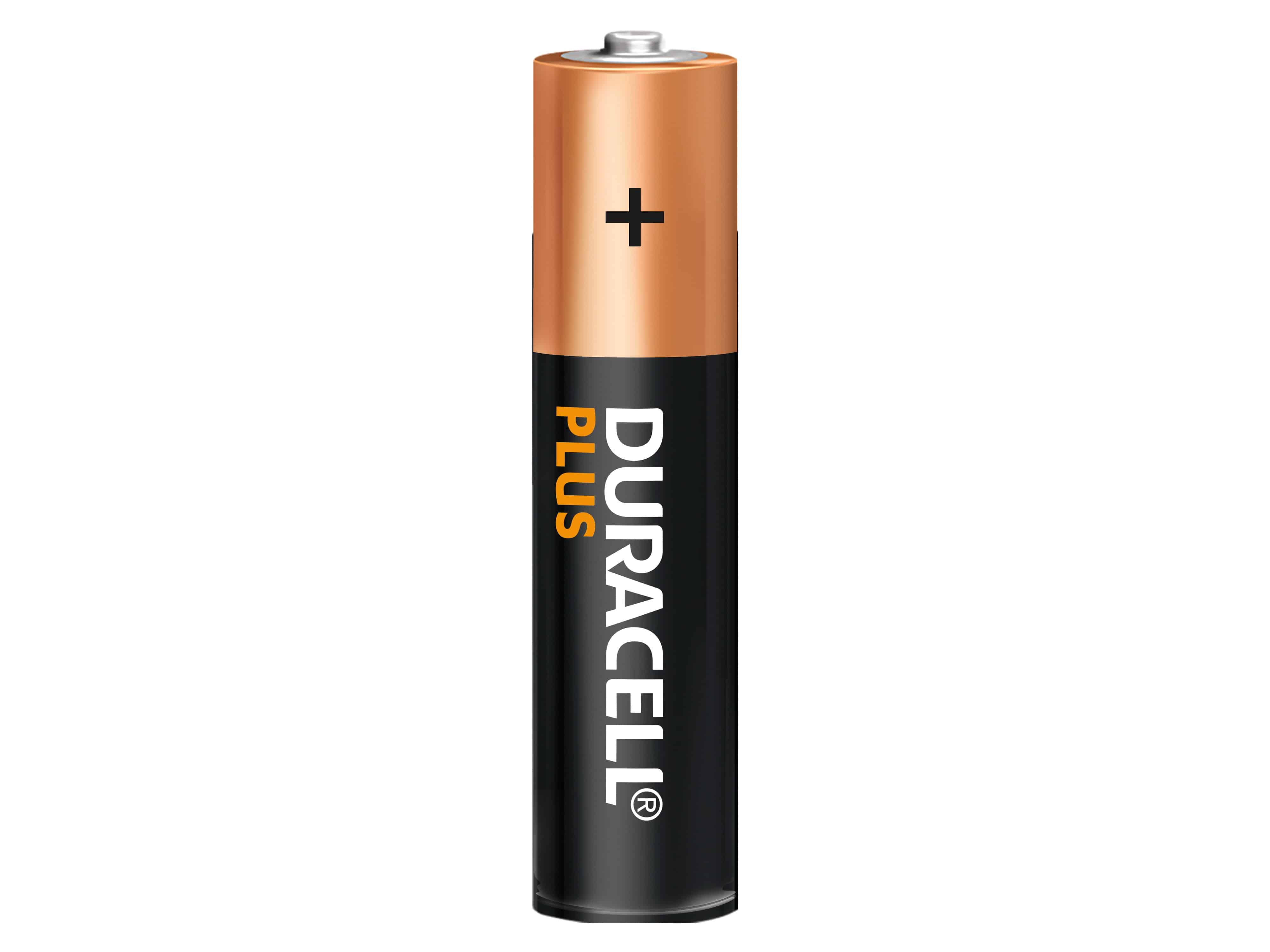 DURACELL Batterie Alkaline, Micro, AAA, LR03, 1,5V, Plus, Extra Life, 10 Stück