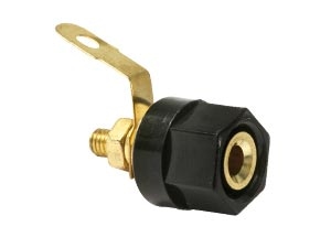 S-IMPULS Polklemme, vergoldet, schwarz