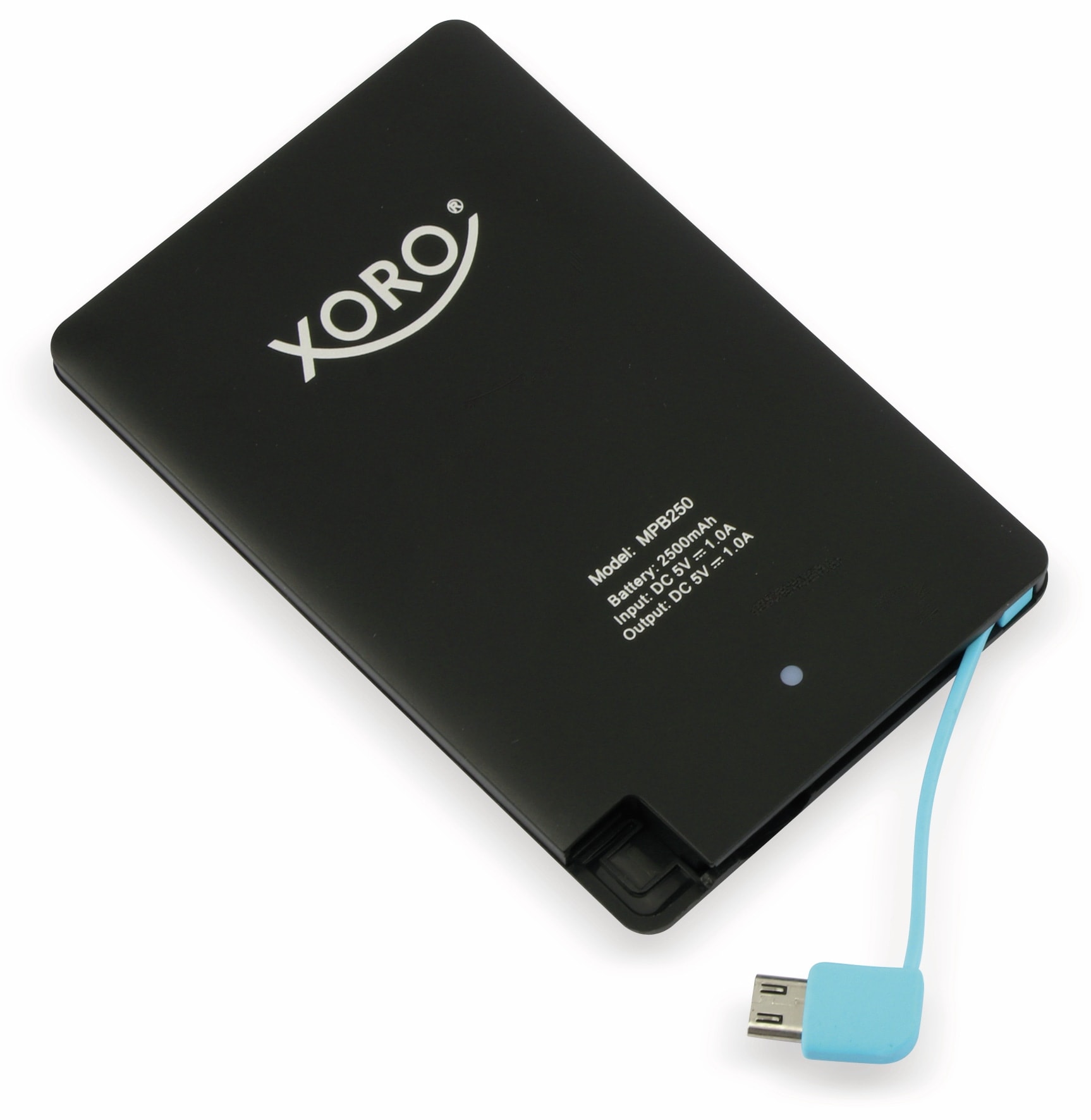 XORO USB Powerbank MPB 250, 2500 mAh, schwarz