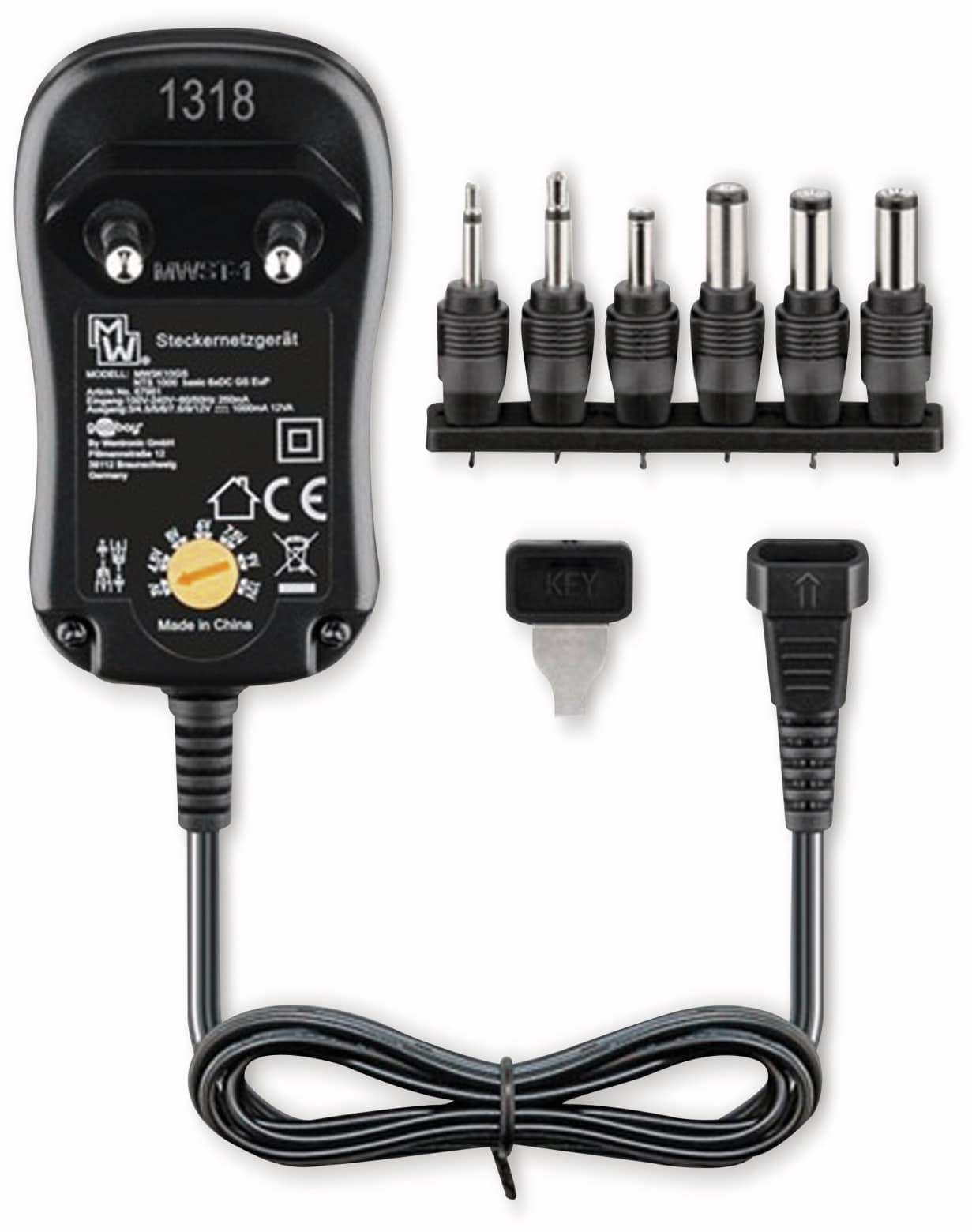 GOOBAY Universal-Steckernetzteil 67951, 3...12 V-, 12 W GOOBAY Universal-Steckernetzteil 67951, 3...12 V-, 12 W