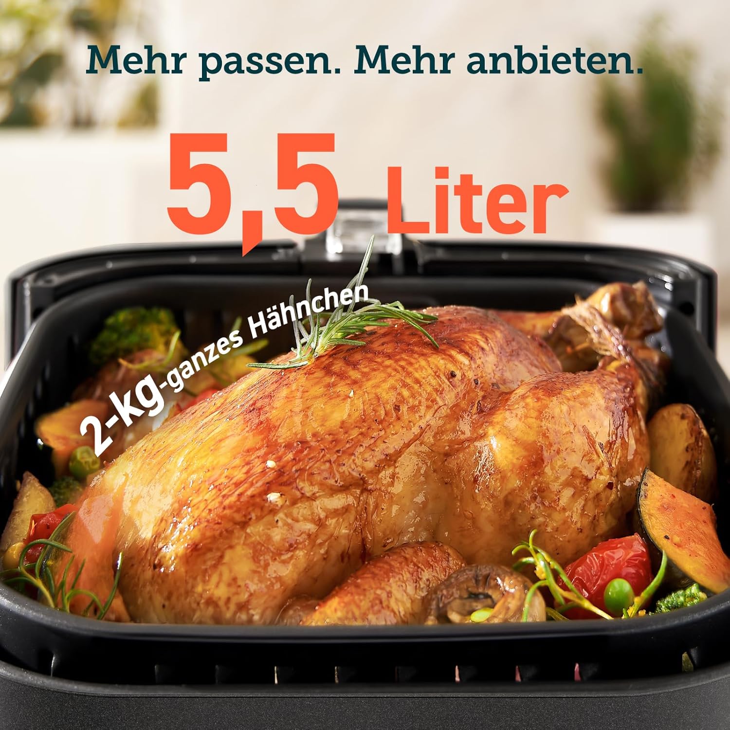 COSORI Heißluftfritteuse CP158-AF-RXW, 5,5 l, 1700 W, weiß, 11 Automatikprogramme, Touch-Display, spülmaschinenfest, BPA-frei COSORI Heißluftfritteuse CP158-AF-RXW, 5,5 l, 1700 W, weiß, 11 Automatikprogramme, Touch-Display, spülmaschinenfest, BPA-frei