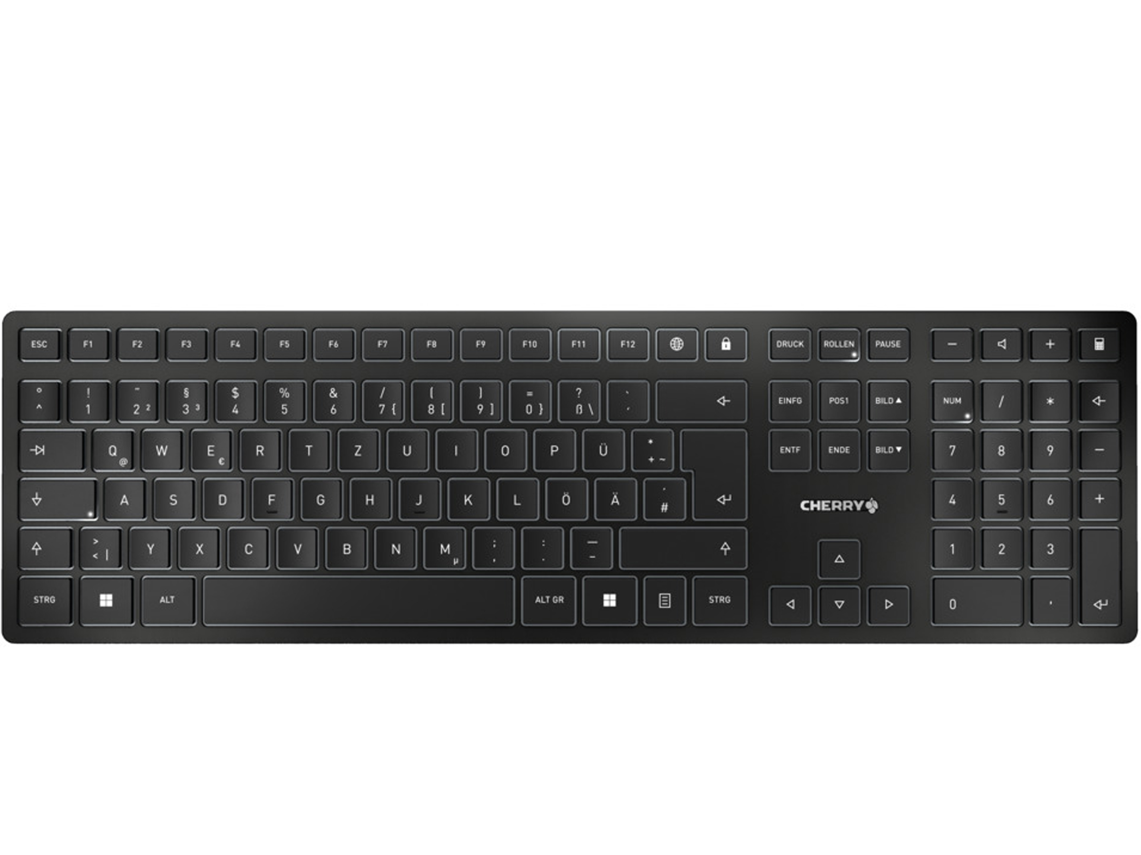 CHERRY Tastatur KW 9100 Slim schwarz/silber
