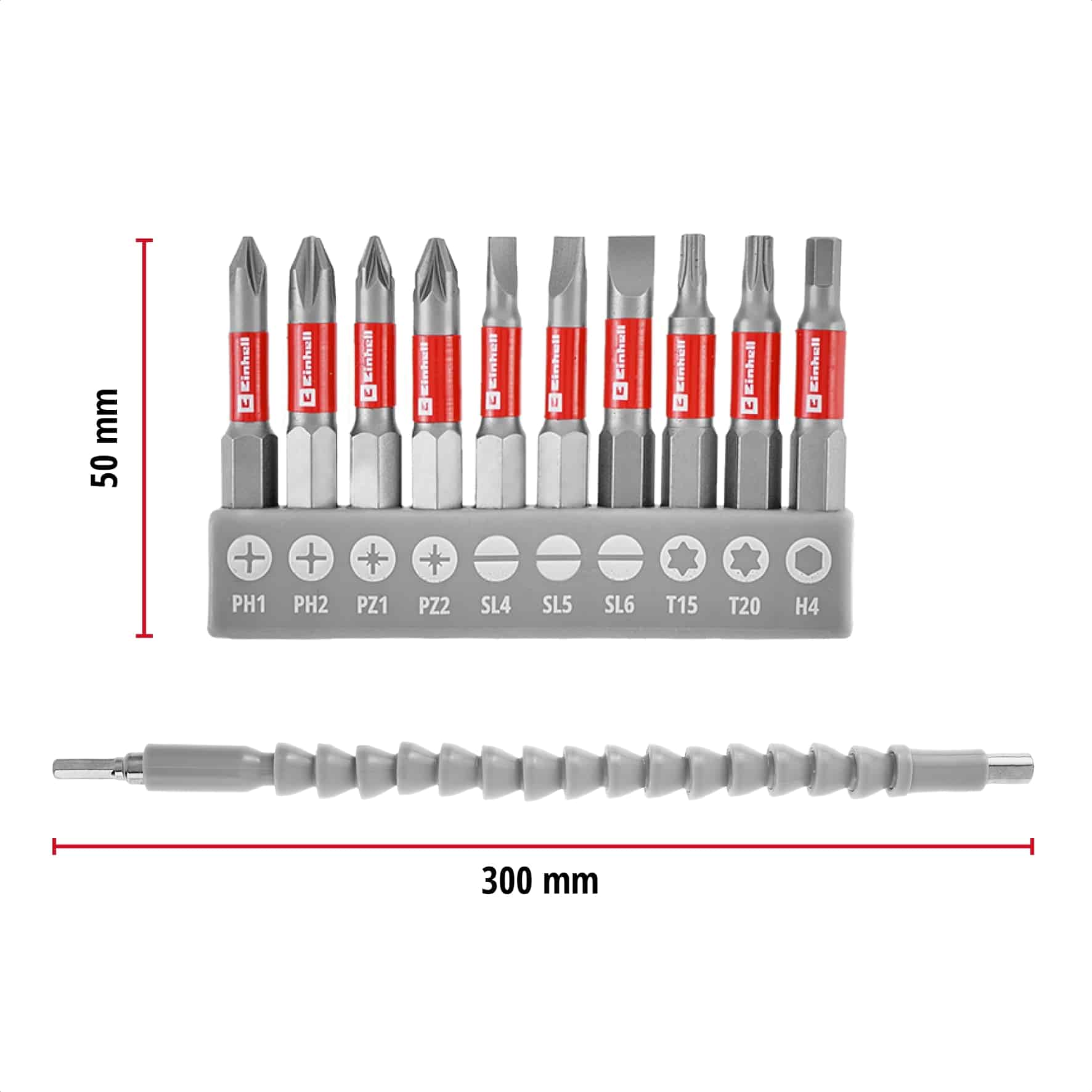 EINHELL Bit-Set, 133115, mit biegsamer Welle, 11-teilig EINHELL Bit-Set, 133115, mit biegsamer Welle, 11-teilig
