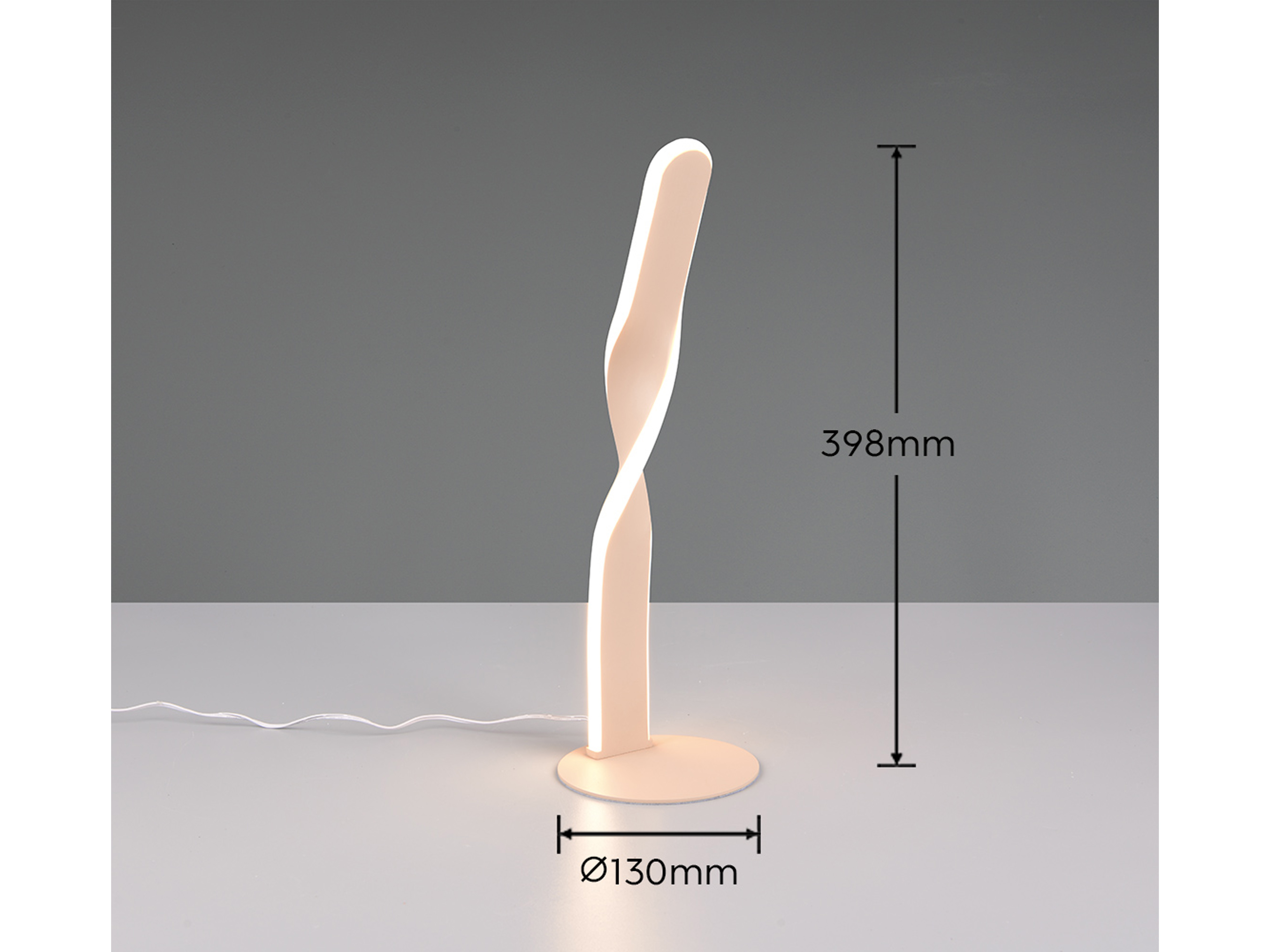 REALITY LED-Tischleuchte Ginko R55791166, 10W, 3000K, 1020lm, warmweiß, IP20, sand
