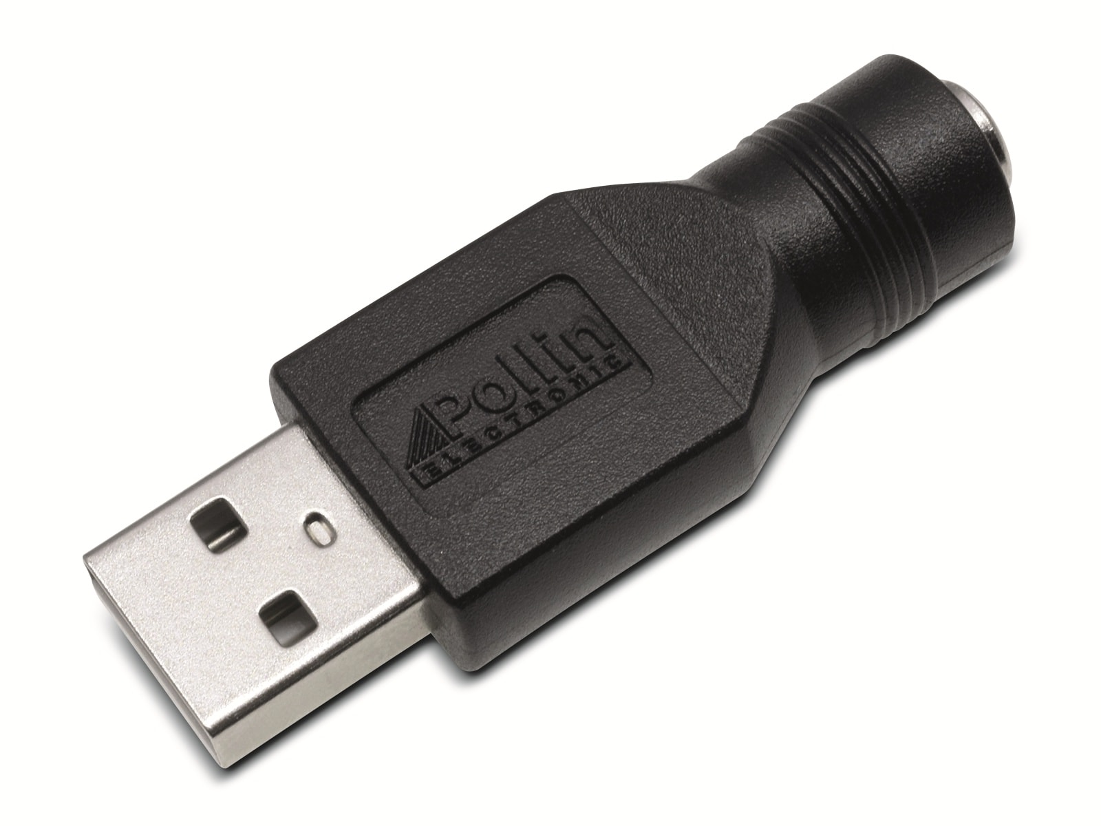 Hohlsteckeradapter, 5,5/2,1 Hohlkupplung auf USB-A Stecker