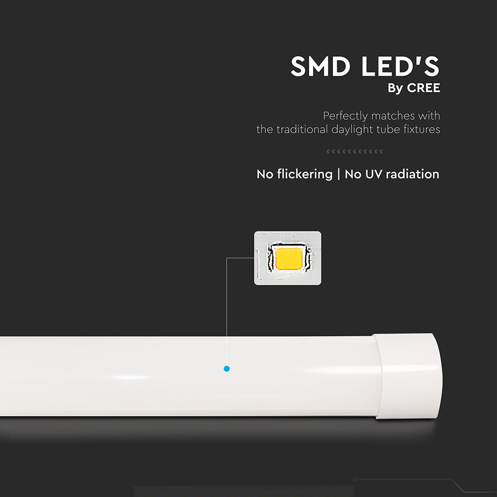 V-TAC LED-Deckenleuchte VT-8-50, 50W, 4000K, EEK: E, CREE Chip, 6000lm, IP20, weiß, 146,6 cm