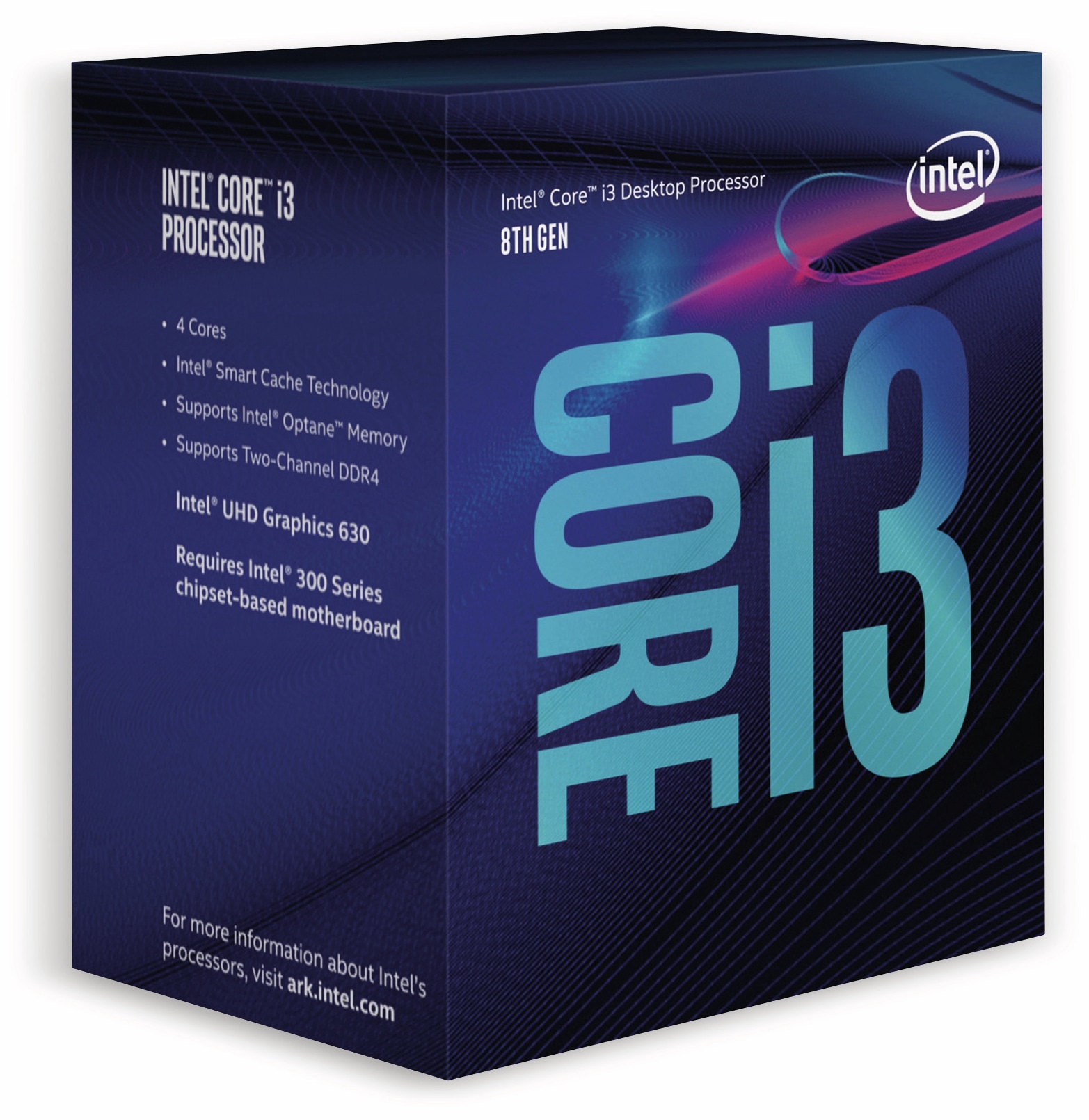 Intel CPU Core i3-8100, 4x 3,6 GHz
