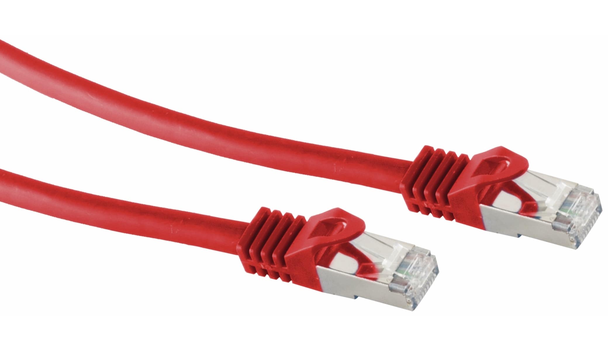 S-IMPULS RJ45 Patchkabel S/FTP (PIMF), m. CAT.7 Rohkabel, 2 m, rot