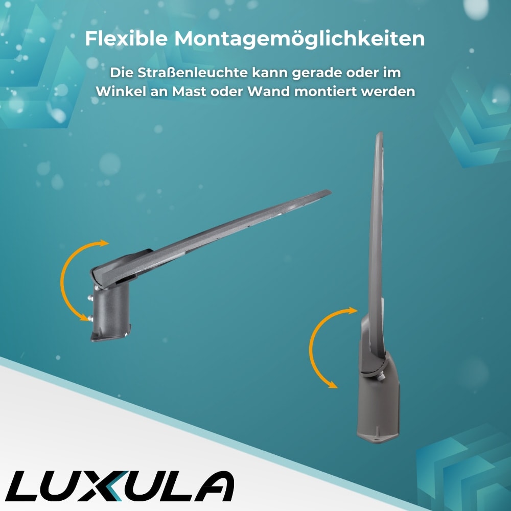 LUXULA LED-Straßenleuchte, EEK: F, 100W, 10000lm, 3000K, IP65, grau LUXULA LED-Straßenleuchte, EEK: F, 100W, 10000lm, 3000K, IP65, grau