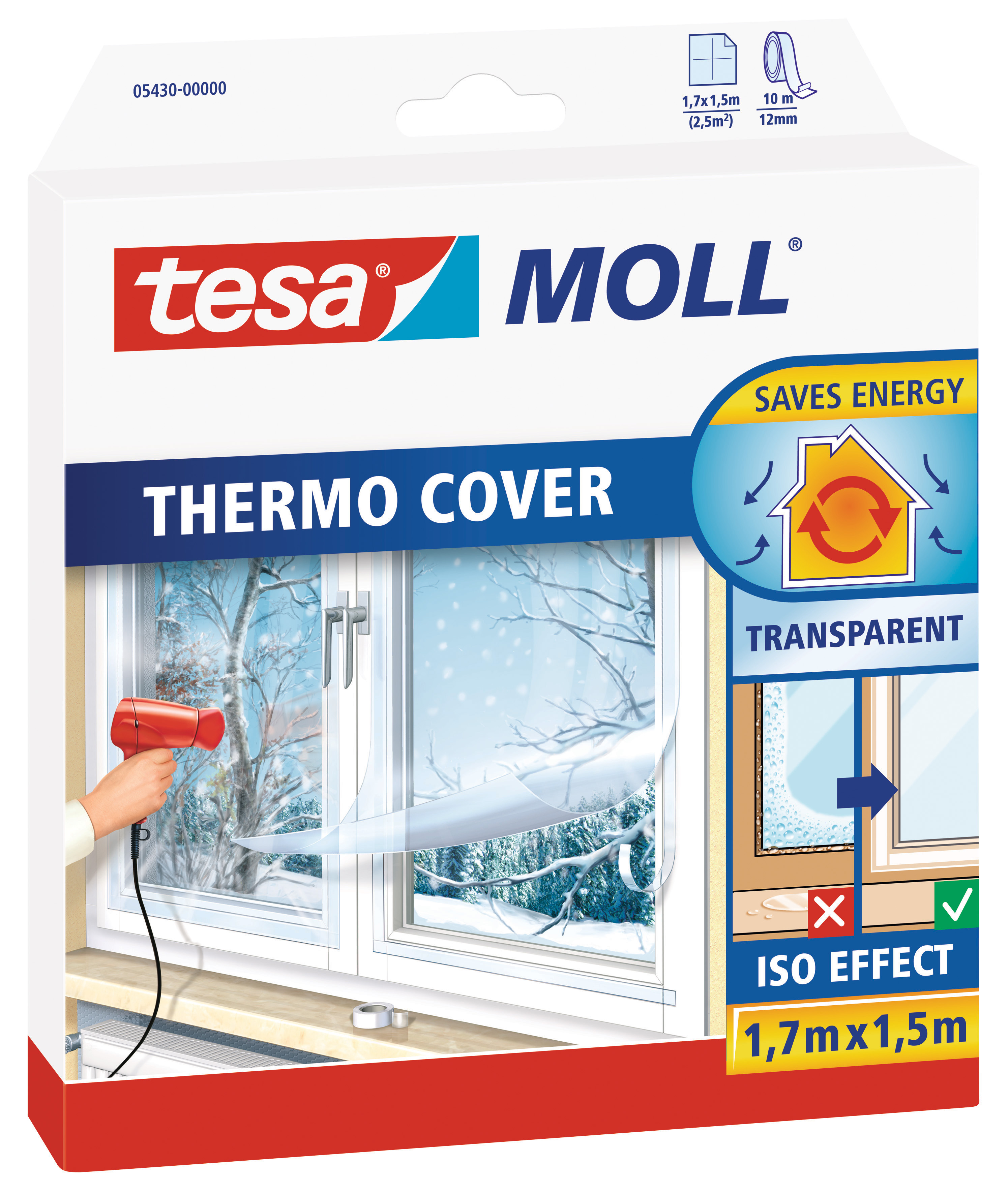 TESA tesamoll® Thermo Cover Fensterisolierfolie, 1,5 m x 1,7 m TESA tesamoll® Thermo Cover Fensterisolierfolie, 1,5 m x 1,7 m