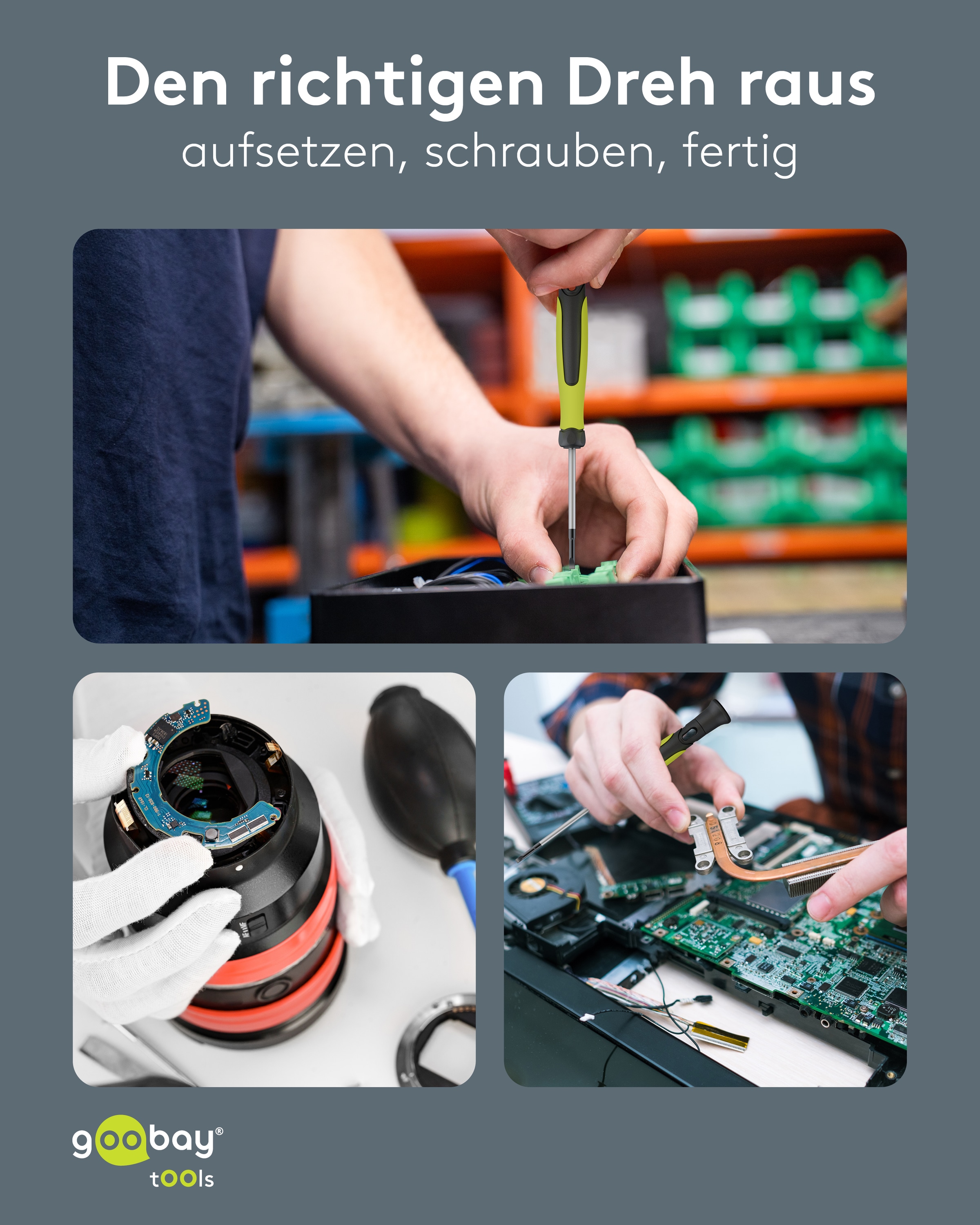 GOOBAY TOOLS Präzisionsschraubendreher-Set, 77837, 7-teilig