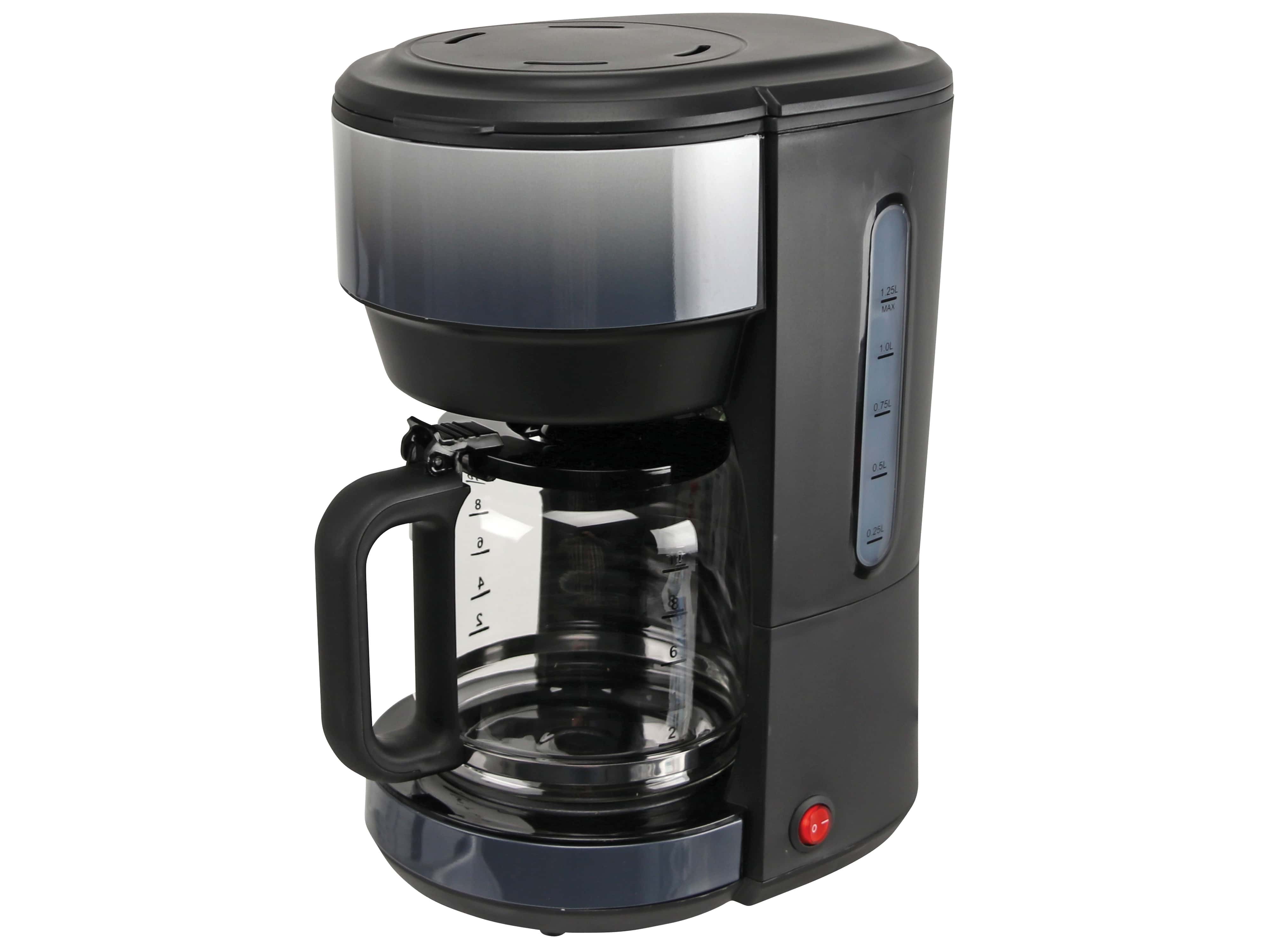 Kaffeemaschiene, Ombré, 1000 W, schwarz/grau