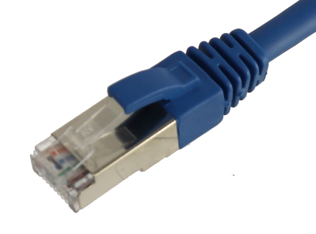 CAT.5E Patchkabel, 0,5 m, blau, F/UTP CAT.5E Patchkabel, 0,5 m, blau, UTP