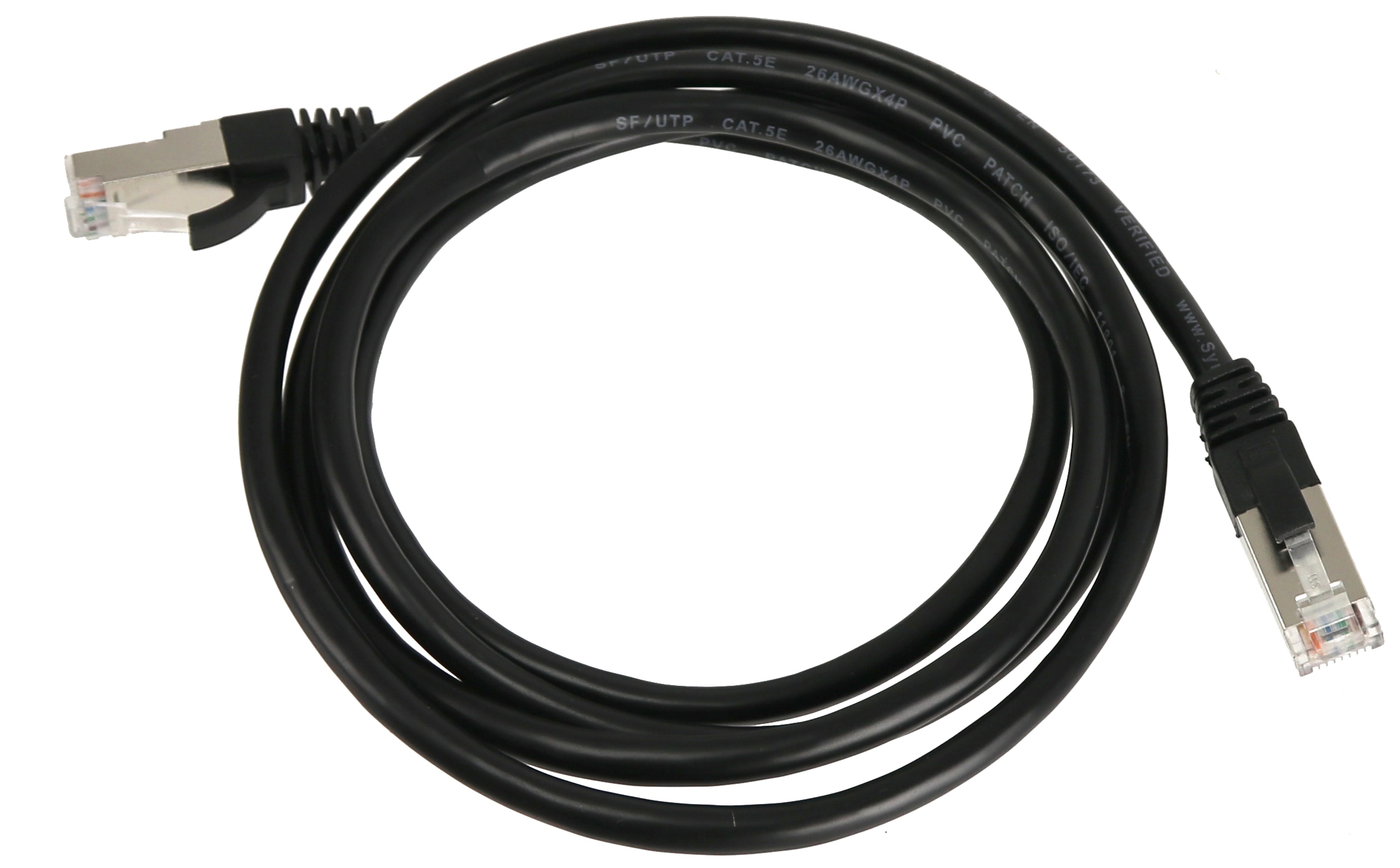 CAT.5E Patchkabel, 1,5 m, schwarz, SF/UTP CAT.5E Patchkabel, 1,5 m, schwarz, UTP