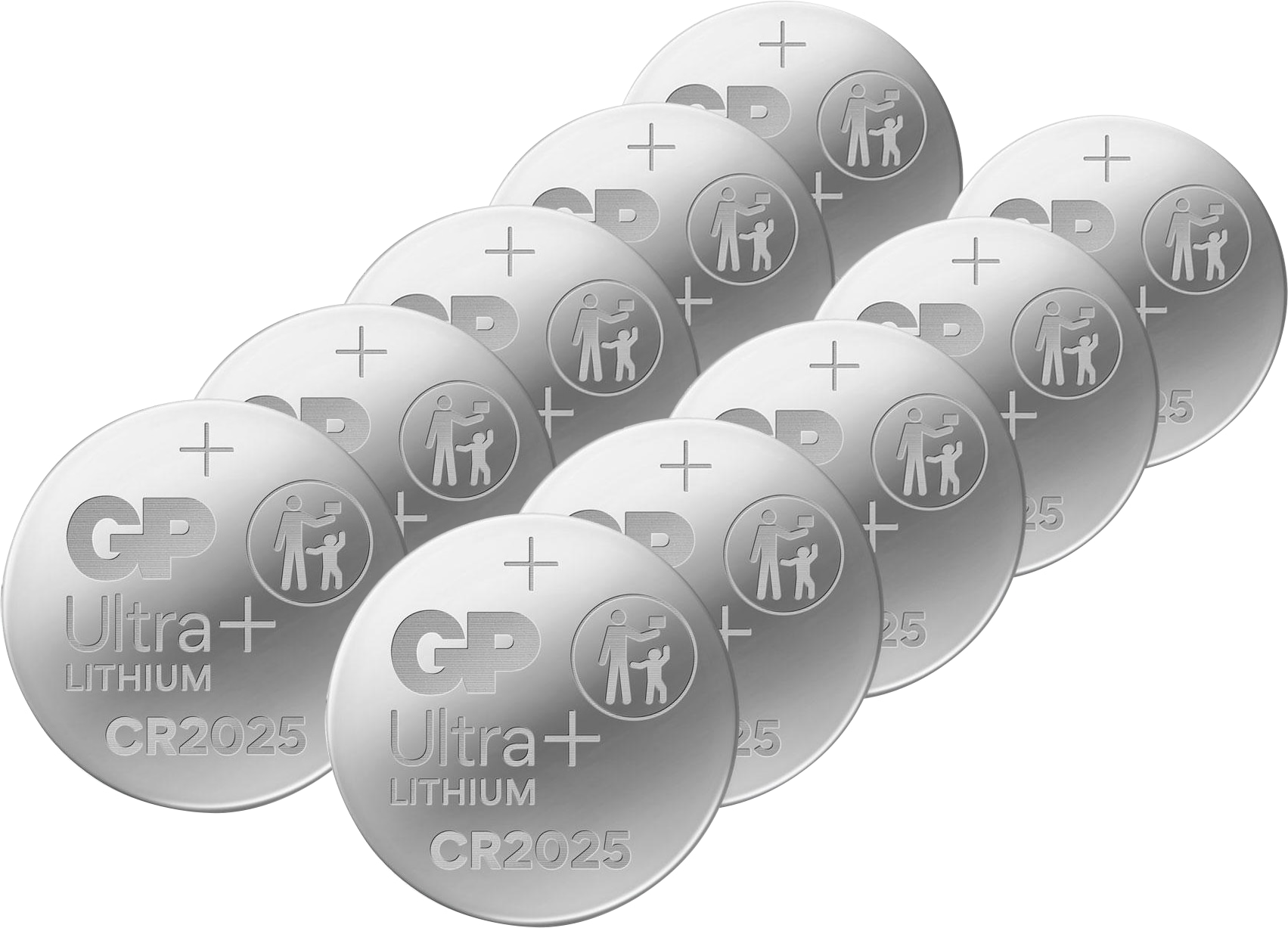 GP Ultra Plus, CR2025 Lithium Knopfzelle, 3 V, 10 Stück GP Lithium-Knopfzelle CR2025, 3V, 10 Stück