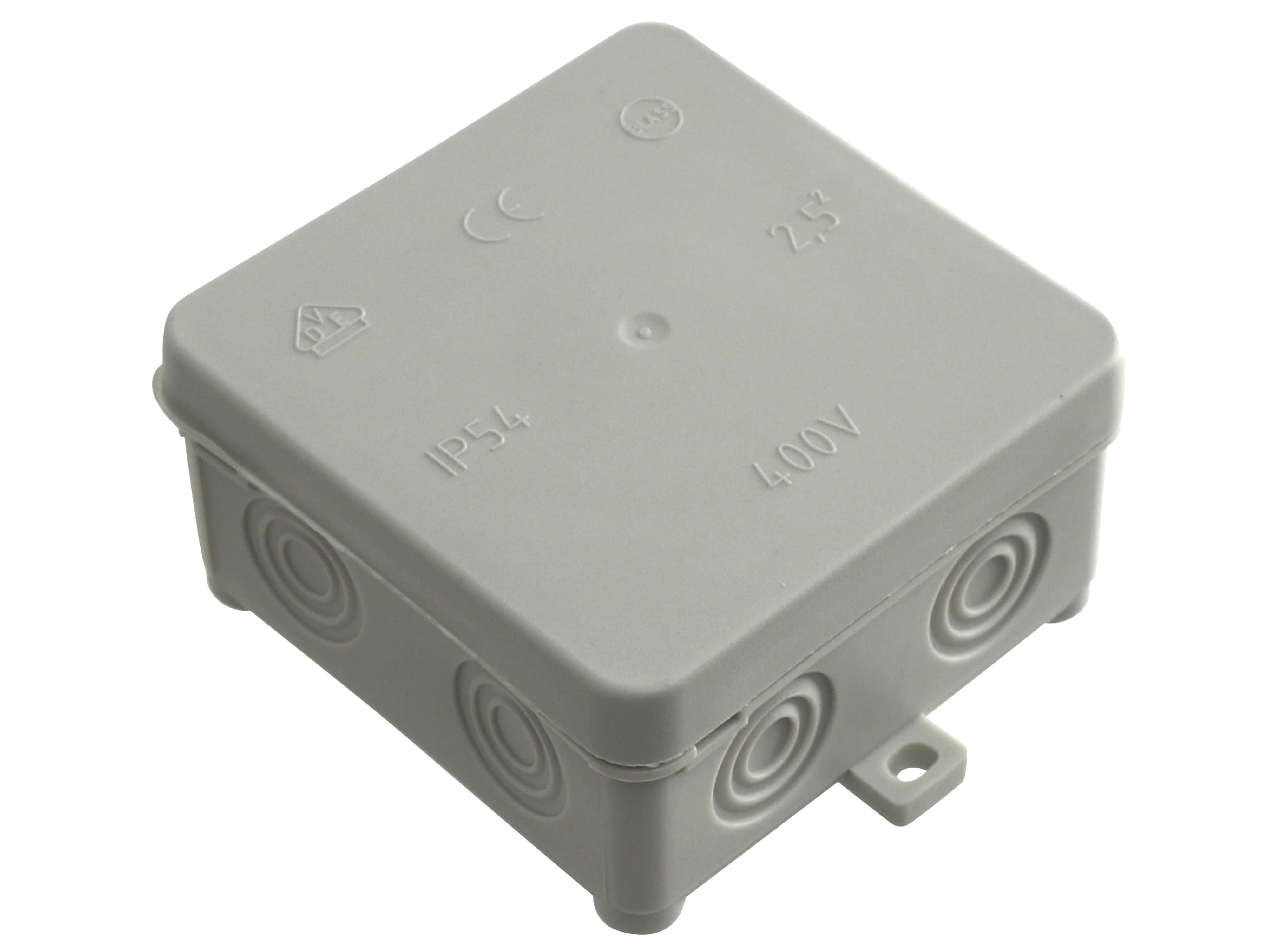 Abzweigdose, AP, IP54, 75x75x40mm, grau
