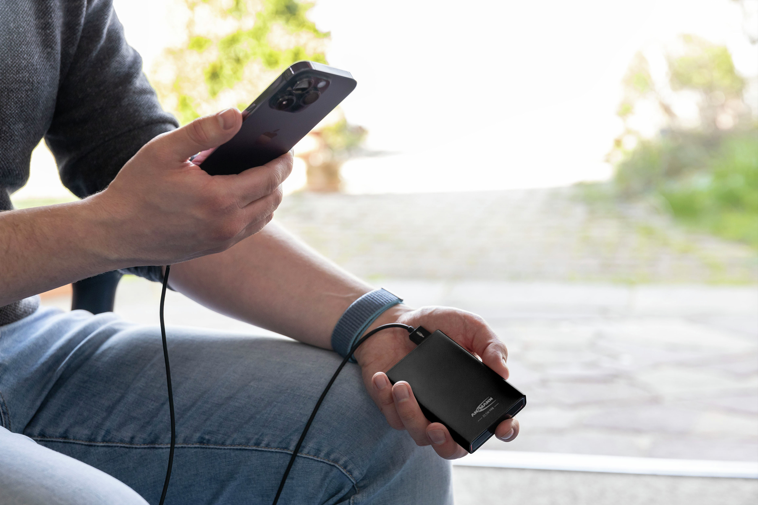 ANSMANN Powerbank PB222PD, 10.000 mAh, schwarz