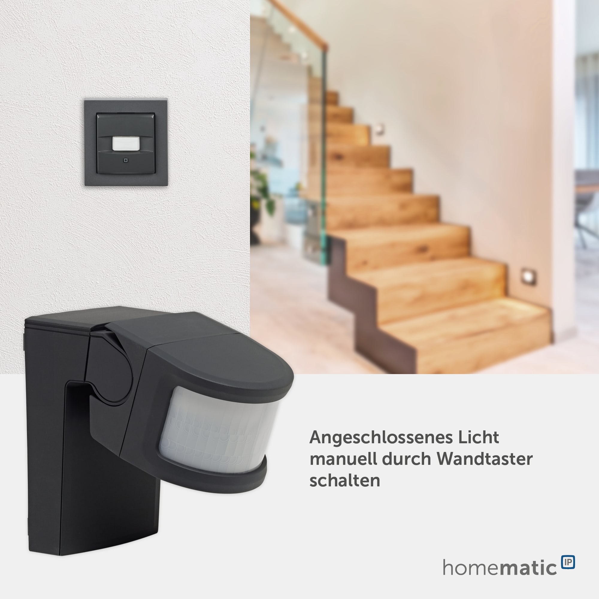 HOMEMATIC IP Bewegungsmelder mit Schaltaktor, außen, weiß