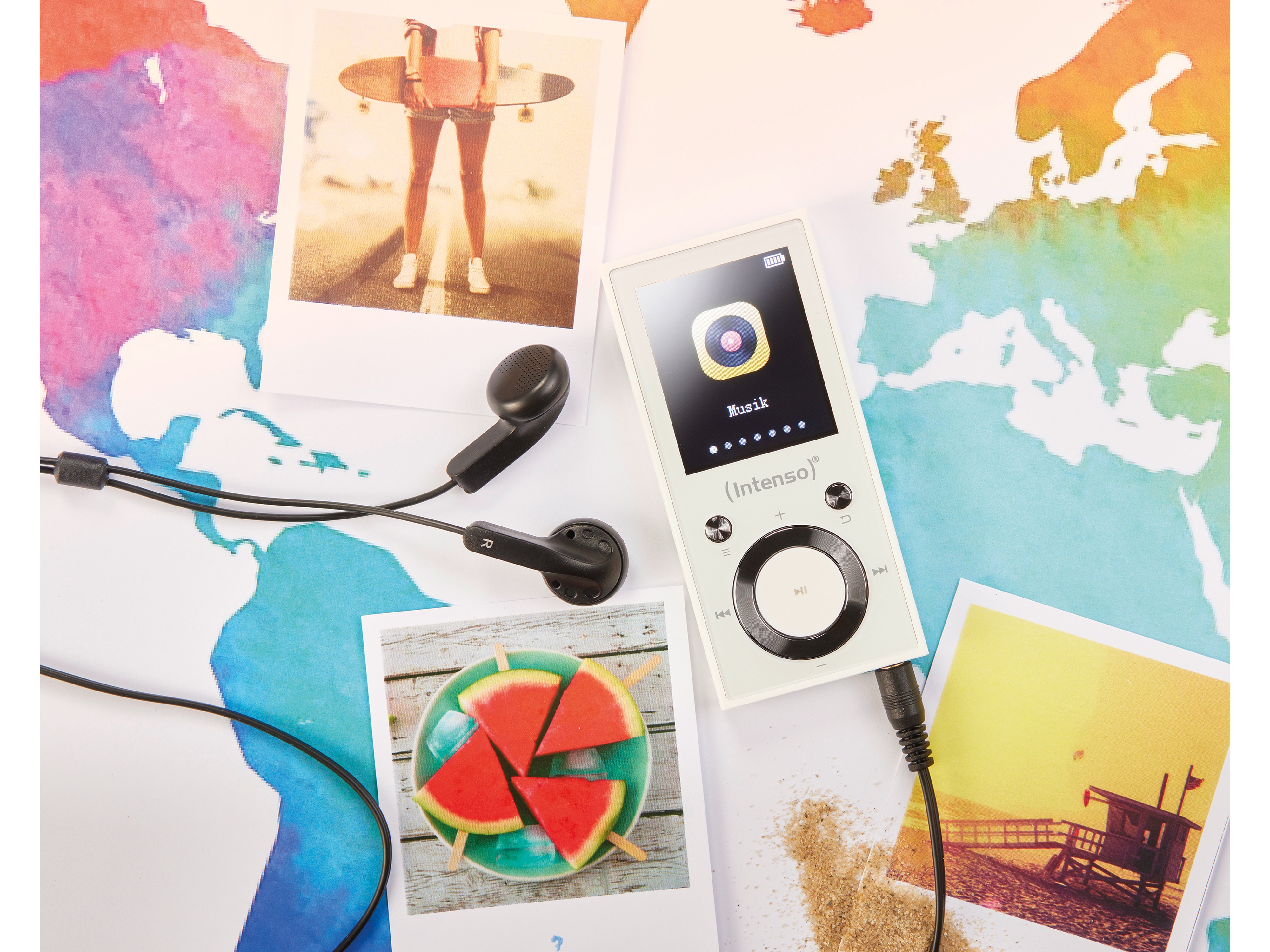 INTENSO MP3-Videoplayer 3717472, Video Scooter BT, 16 GB, weiß