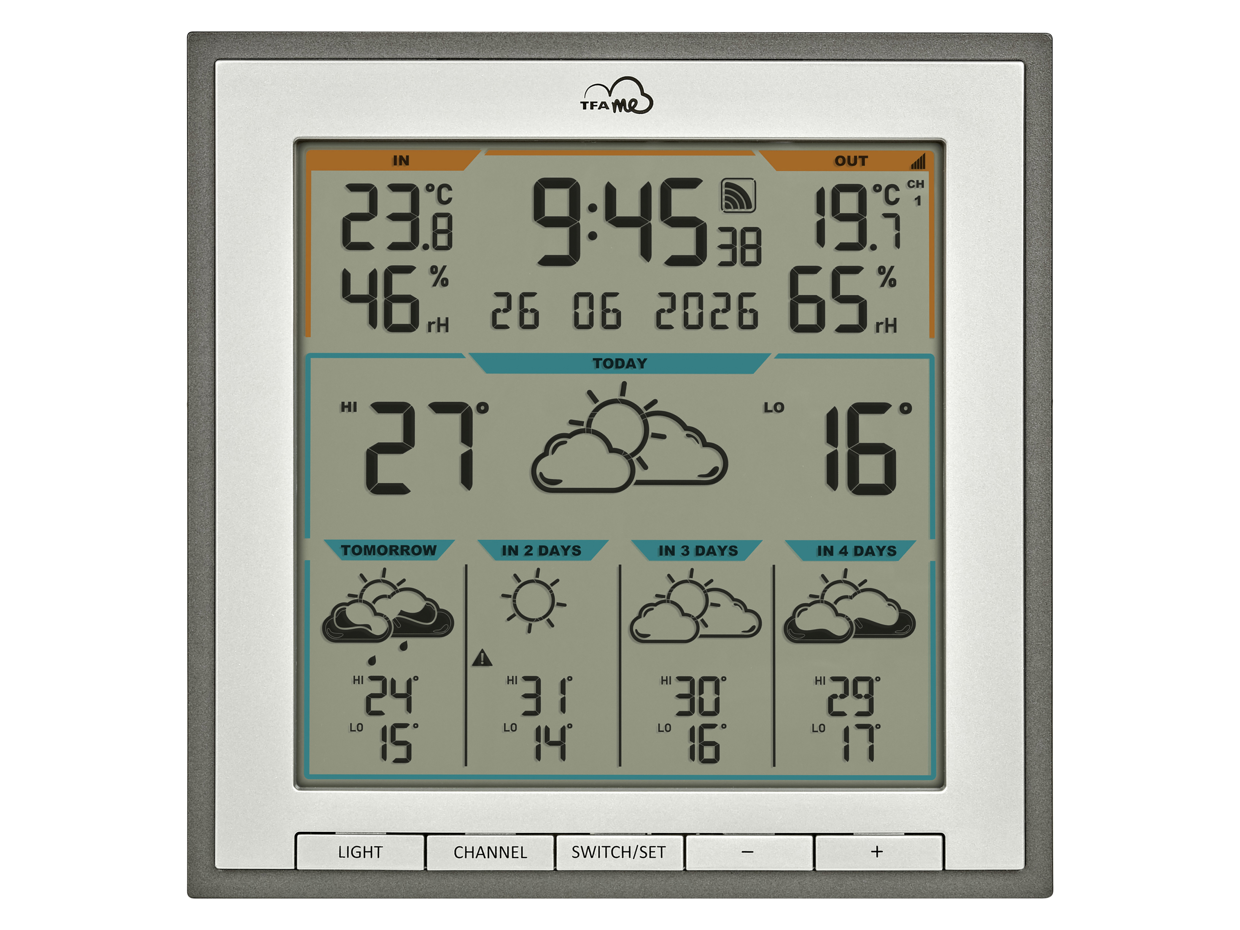 TFA WLAN Funk-Wetterstation TFA.me ID-08, anthrazit