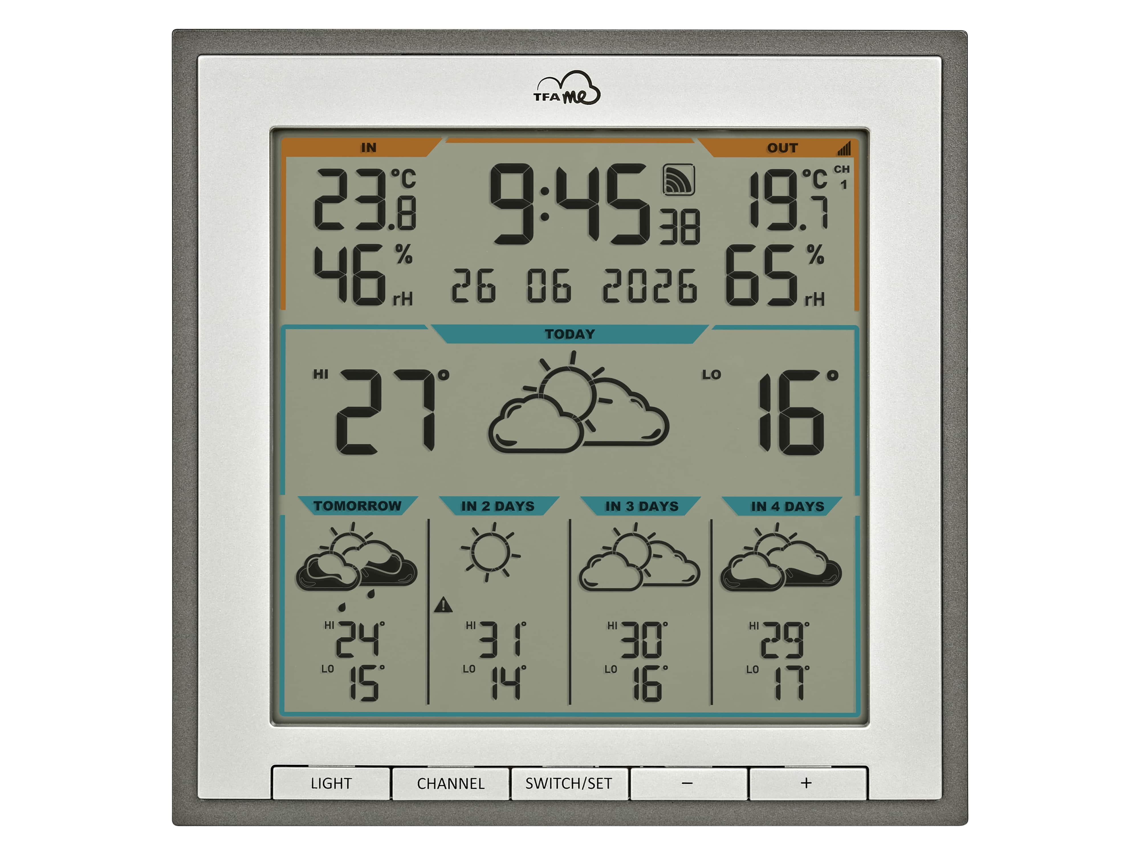 TFA WLAN Funk-Wetterstation TFA.me ID-08, anthrazit