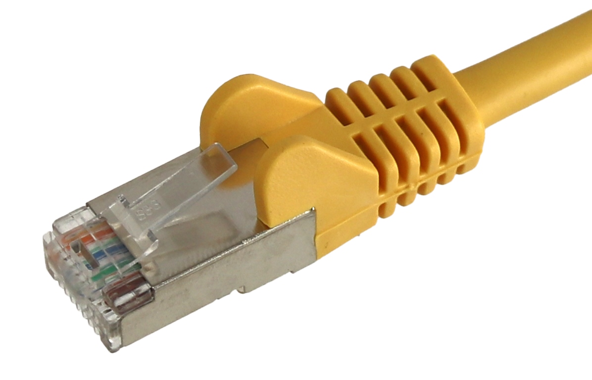 CAT.5E Patchkabel, 1 m, gelb, F/UTP CAT.5E Patchkabel, 1 m, gelb, UTP