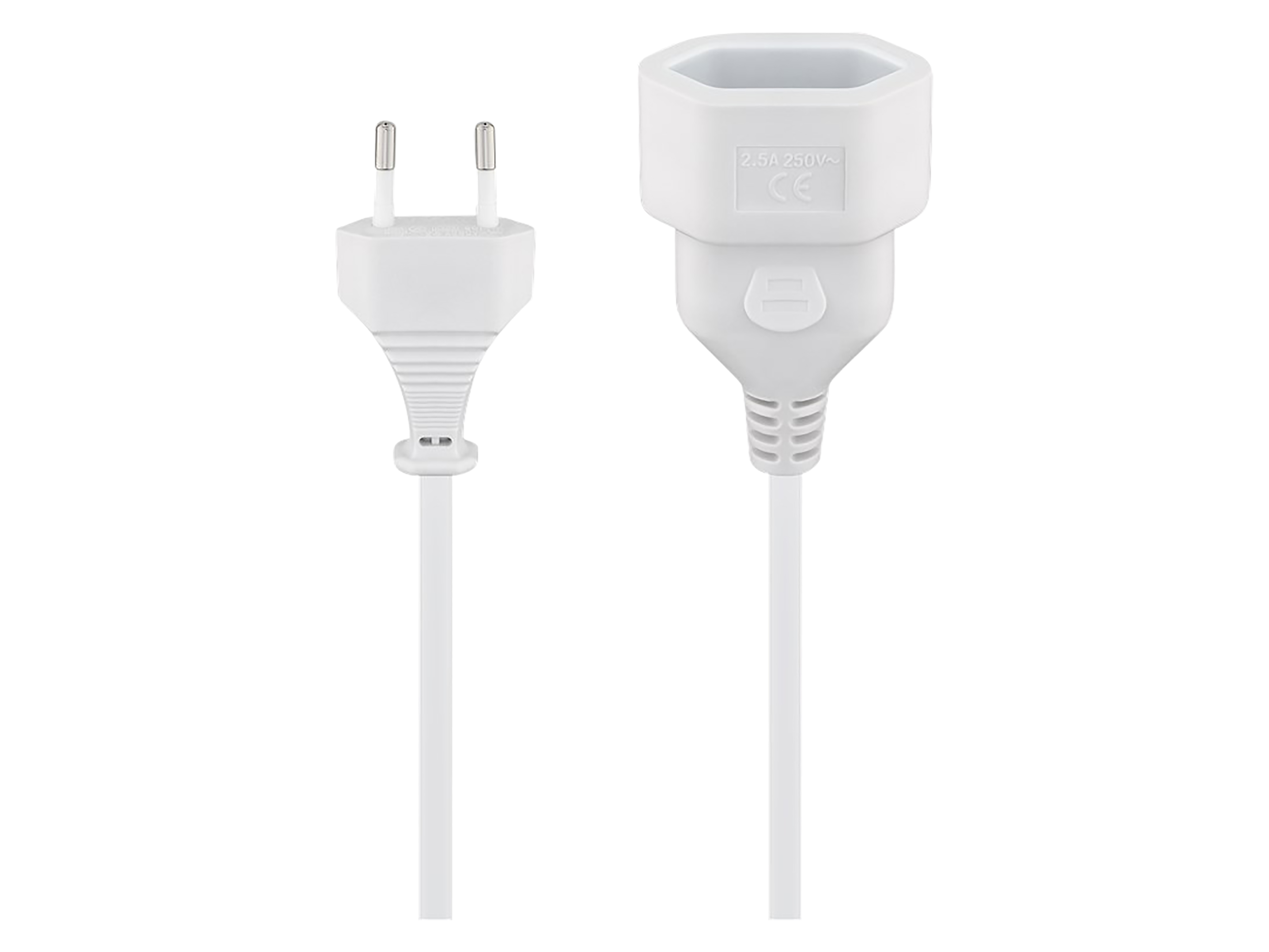 GOOBAY Euro-Verlängerung, 5 m, weiß