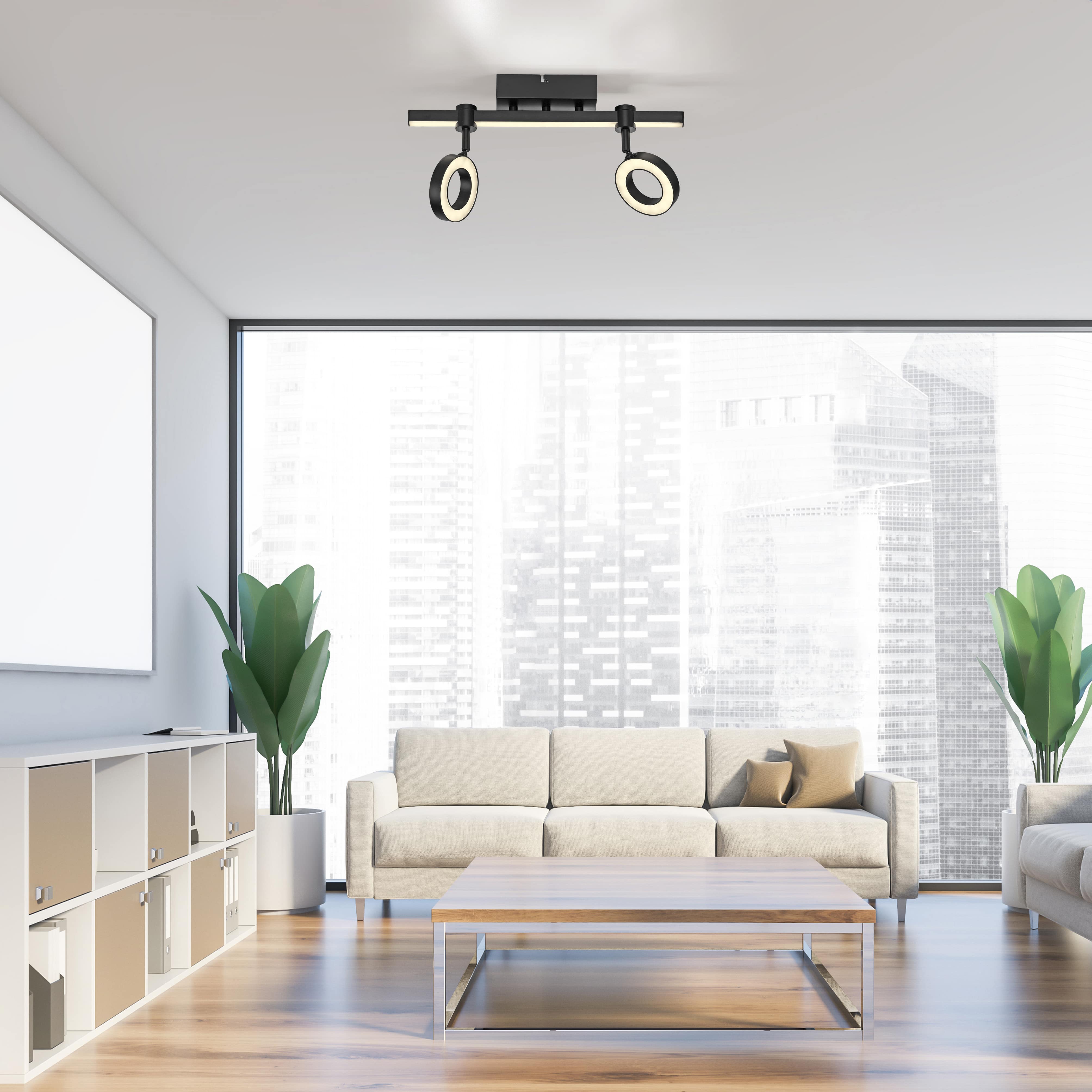 JUST LIGHT LED-Deckenleuchte 12075-18 schwarz, 10,5 W, 1300 lm, CCT, RGB, Smart Home JUST LIGHT LED-Deckenleuchte 12075-18 schwarz, 10,5 W, 1300 lm, CCT, RGB, Smart Home