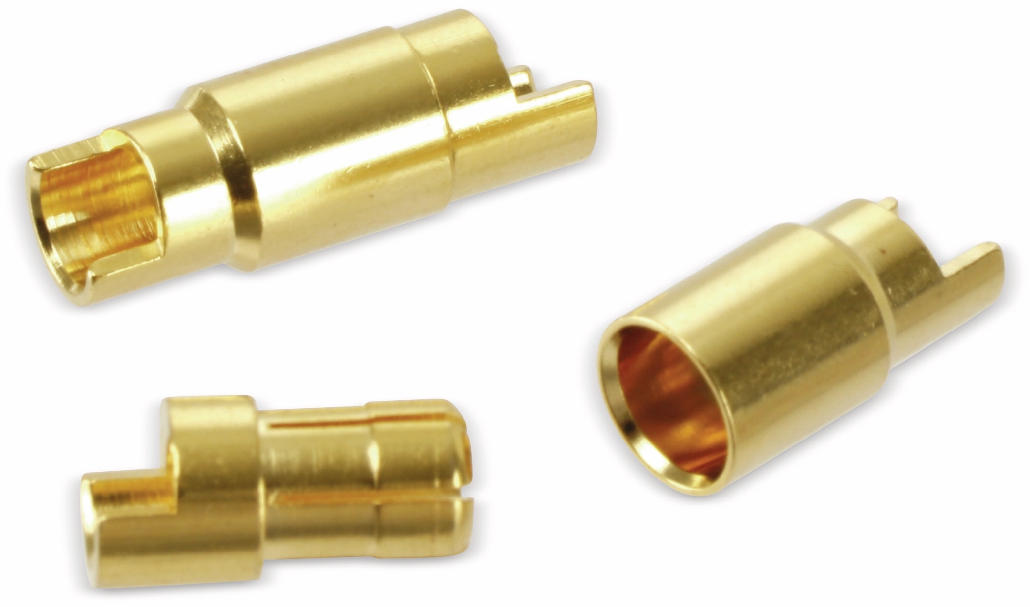 Goldkontakt-Steckerset, Steckkontaktlänge 8,5 mm, Kupplungskontaktlänge 9,5 mm, 6 mm, 5 Paare