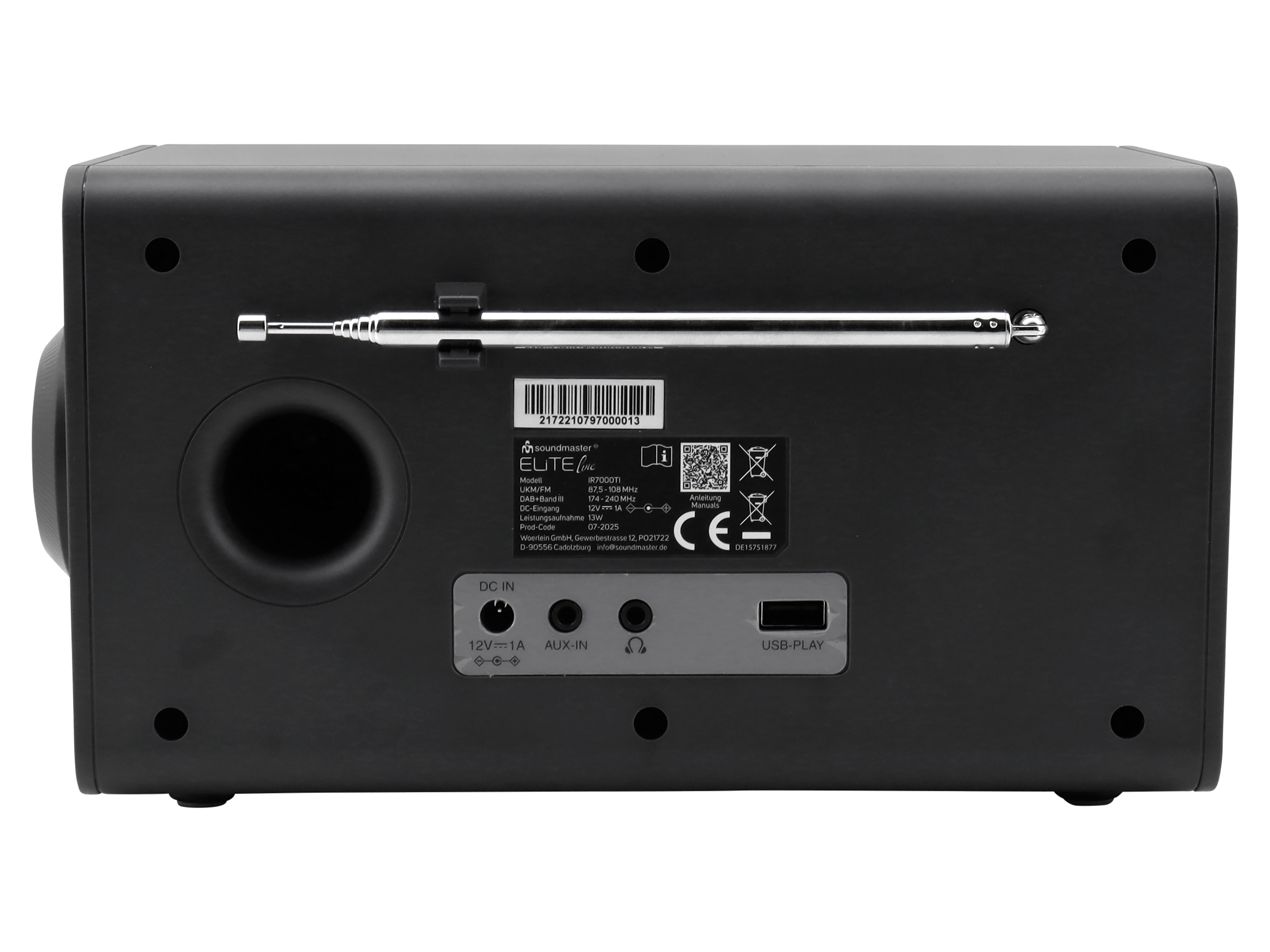 SOUNDMASTER Internetradio DAB+/UKW mit WLAN, USB, Bluetooth