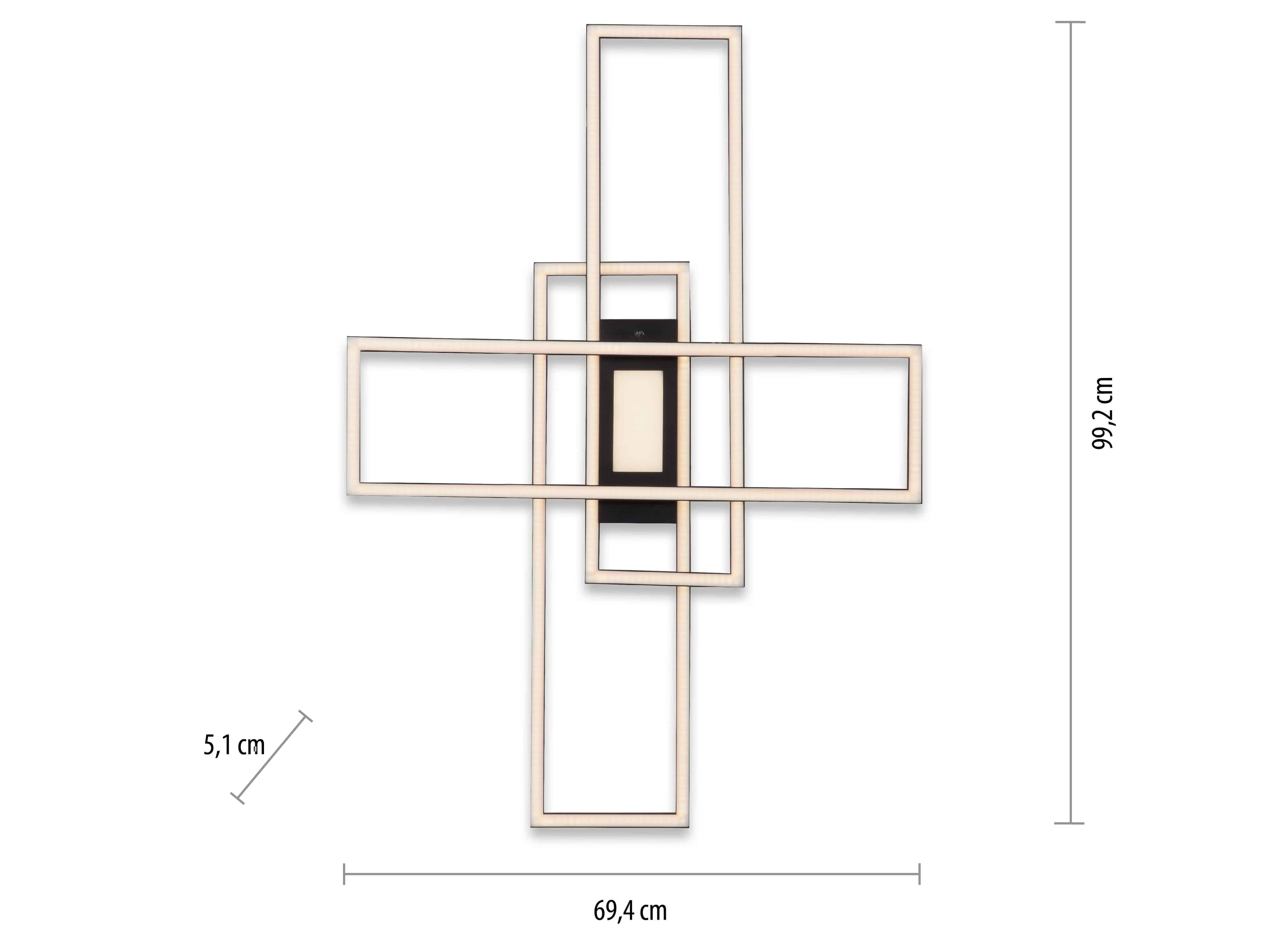 JUST LIGHT LED-Deckenleuchte 14693-18, 45W, 5500lm, schwarz JUST LIGHT LED-Deckenleuchte 14693-18, 45W, 5500lm, schwarz