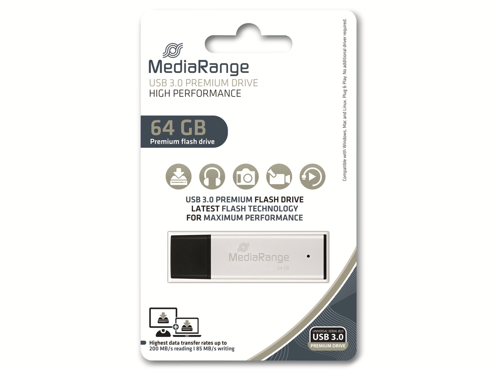 MEDIARANGE USB-Stick MR1901, USB 3.0, 64 GB MEDIARANGE USB-Stick MR1901, USB 3.0, 64 GB