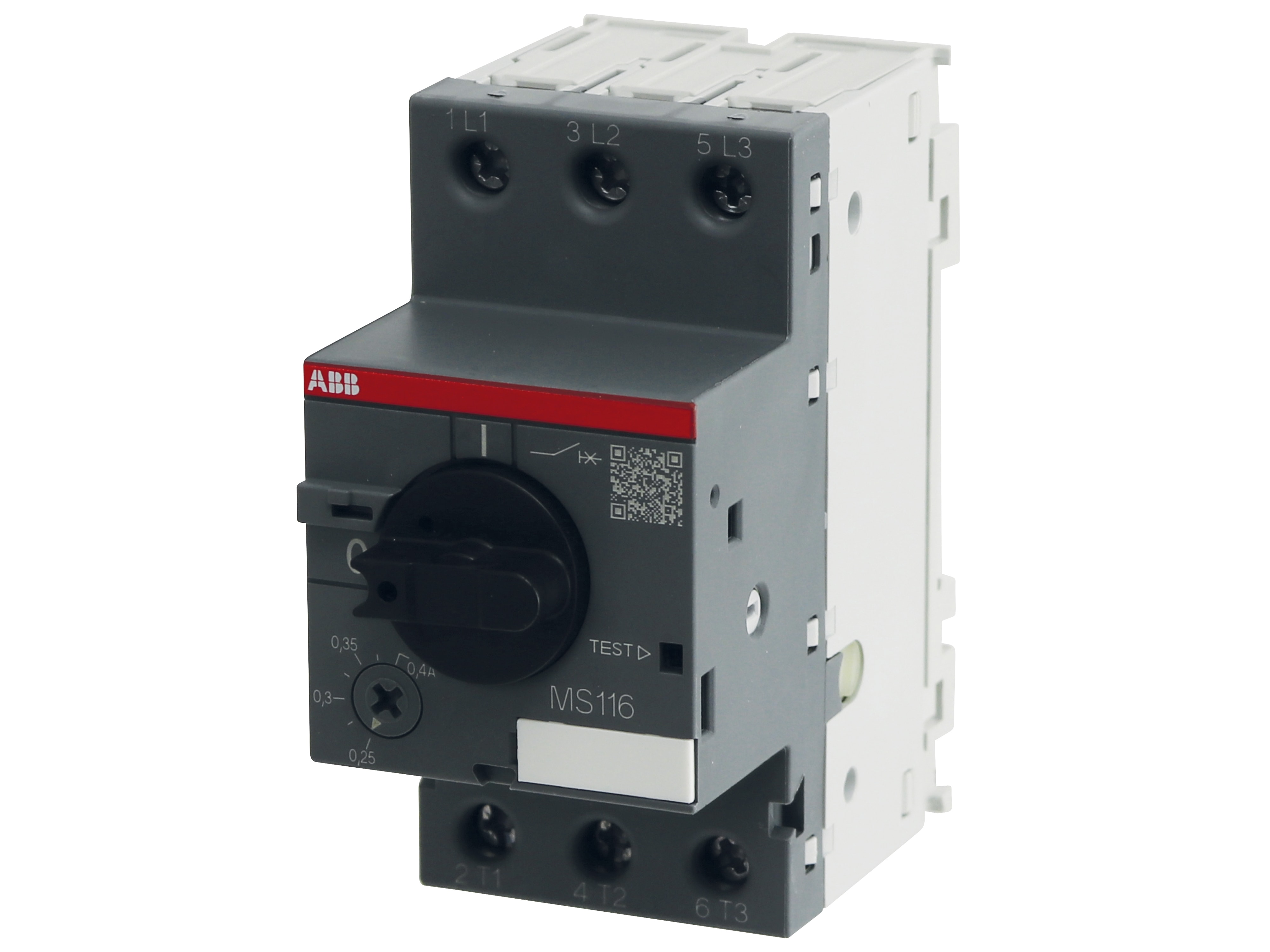 ABB Motorschutzschalter MS116-0.4, Auslöseklasse 10 A, 0.25...0.4 A