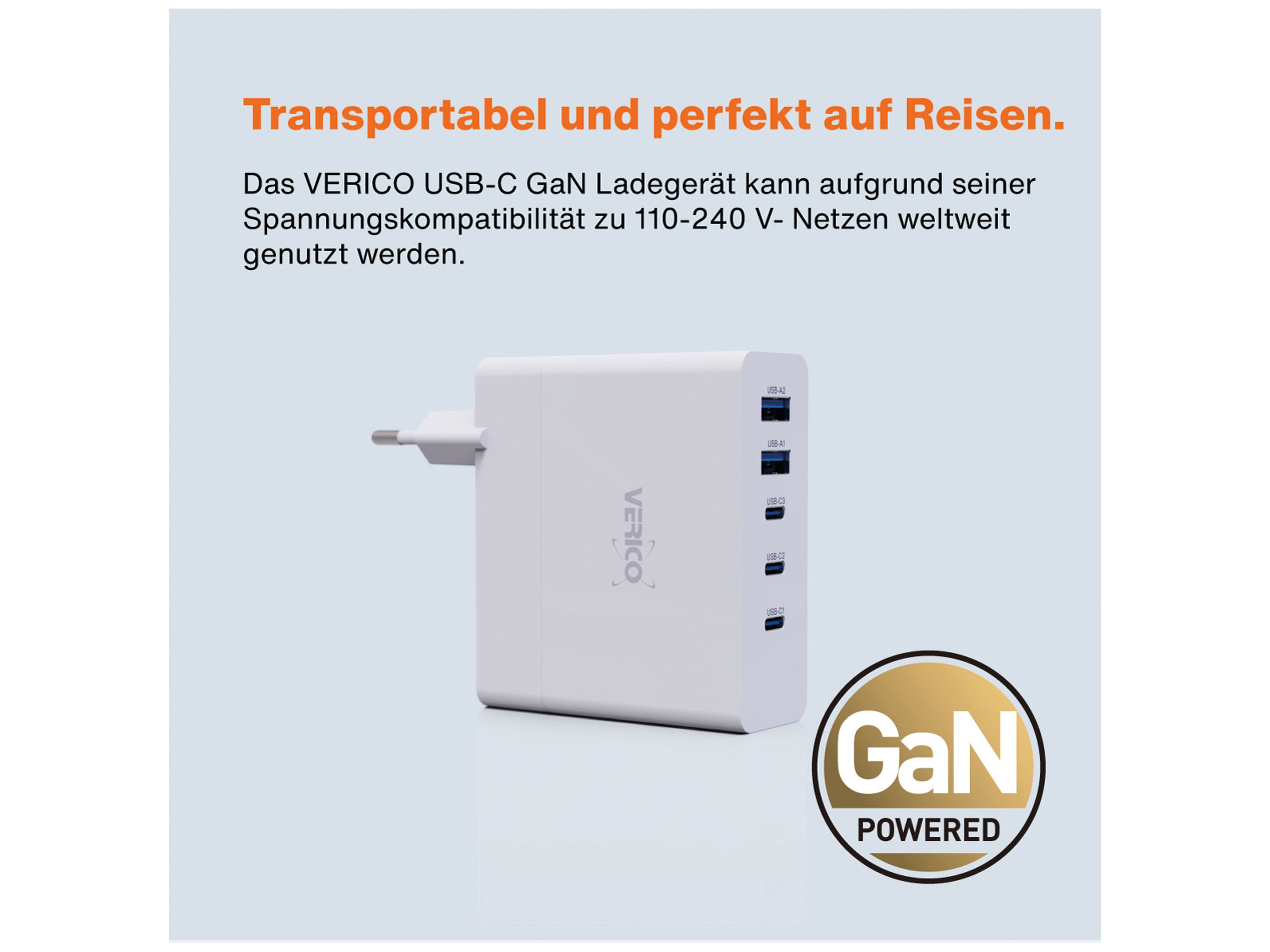 VERICO Power MOJO GaN 140W, 5 Port ,USB-Ladegerät VERICO Power MOJO GaN 140W, 5 Port ,USB-Ladegerät