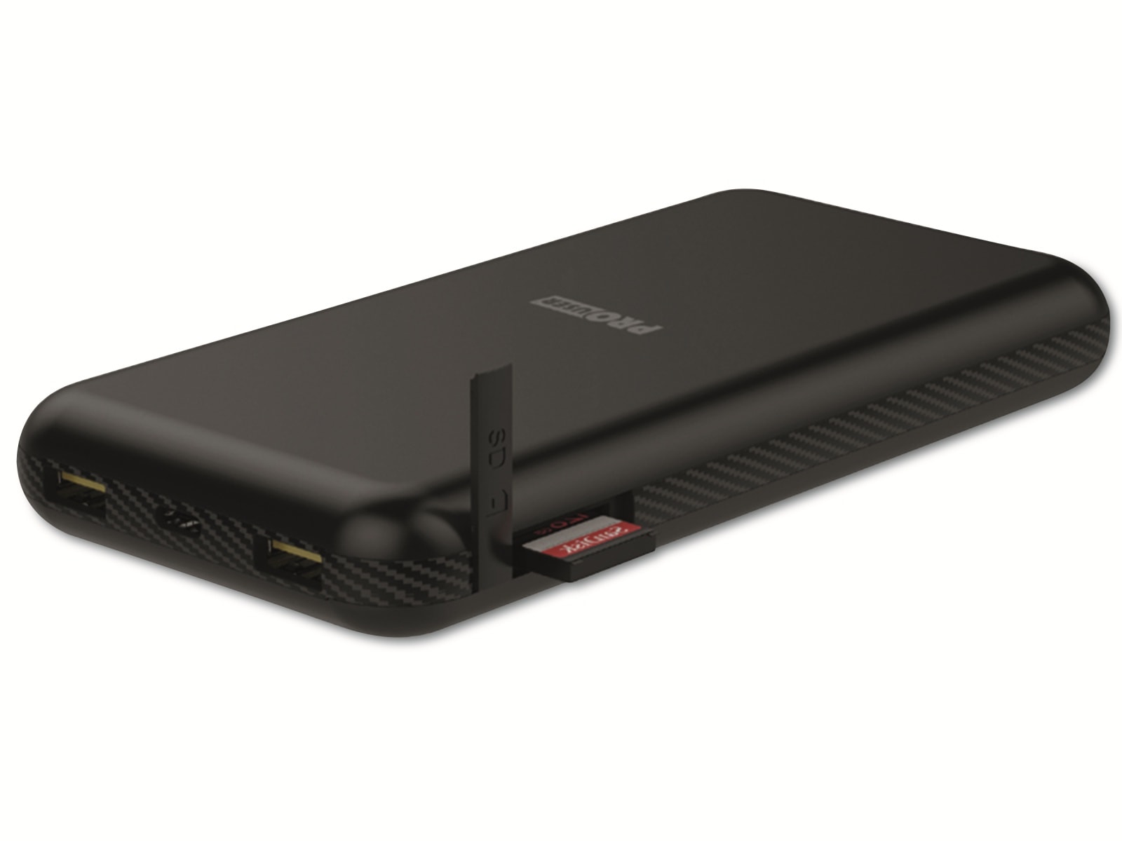 PROUSER USB Powerbank PRO USER 20172, 20.000 mAh, 66W, 3-in-1-Gerät, schwarz PROUSER USB Powerbank PRO USER 20172, 20.000 mAh, 66W, 3-in-1-Gerät, schwarz