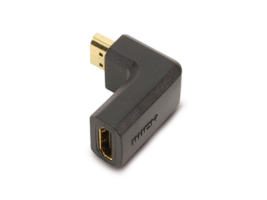 HDMI-Adapter, 90° gewinkelt, schwarz, vergoldete Kontakte, 1 Stk
