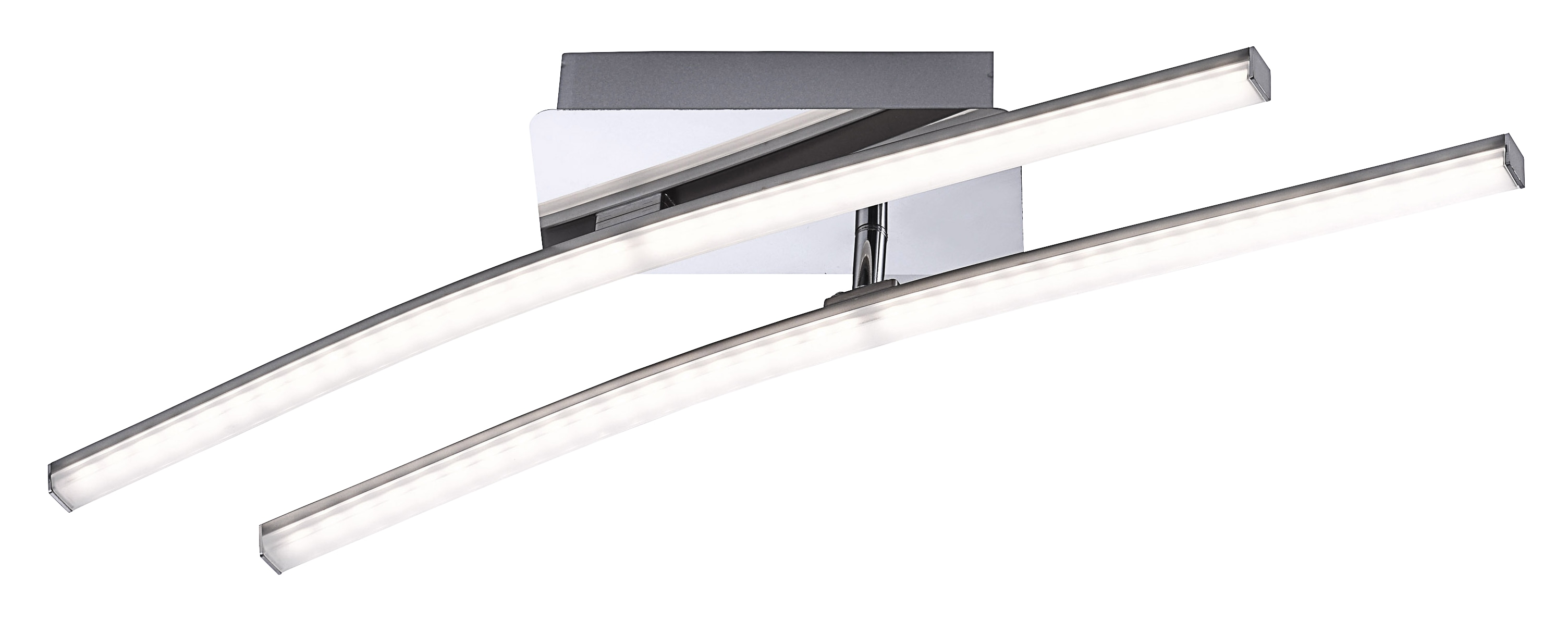 JUST LIGHT LED-Deckenleuchte 11270-55 stahlfarbig, 7,3W, 1000lm, 3000K