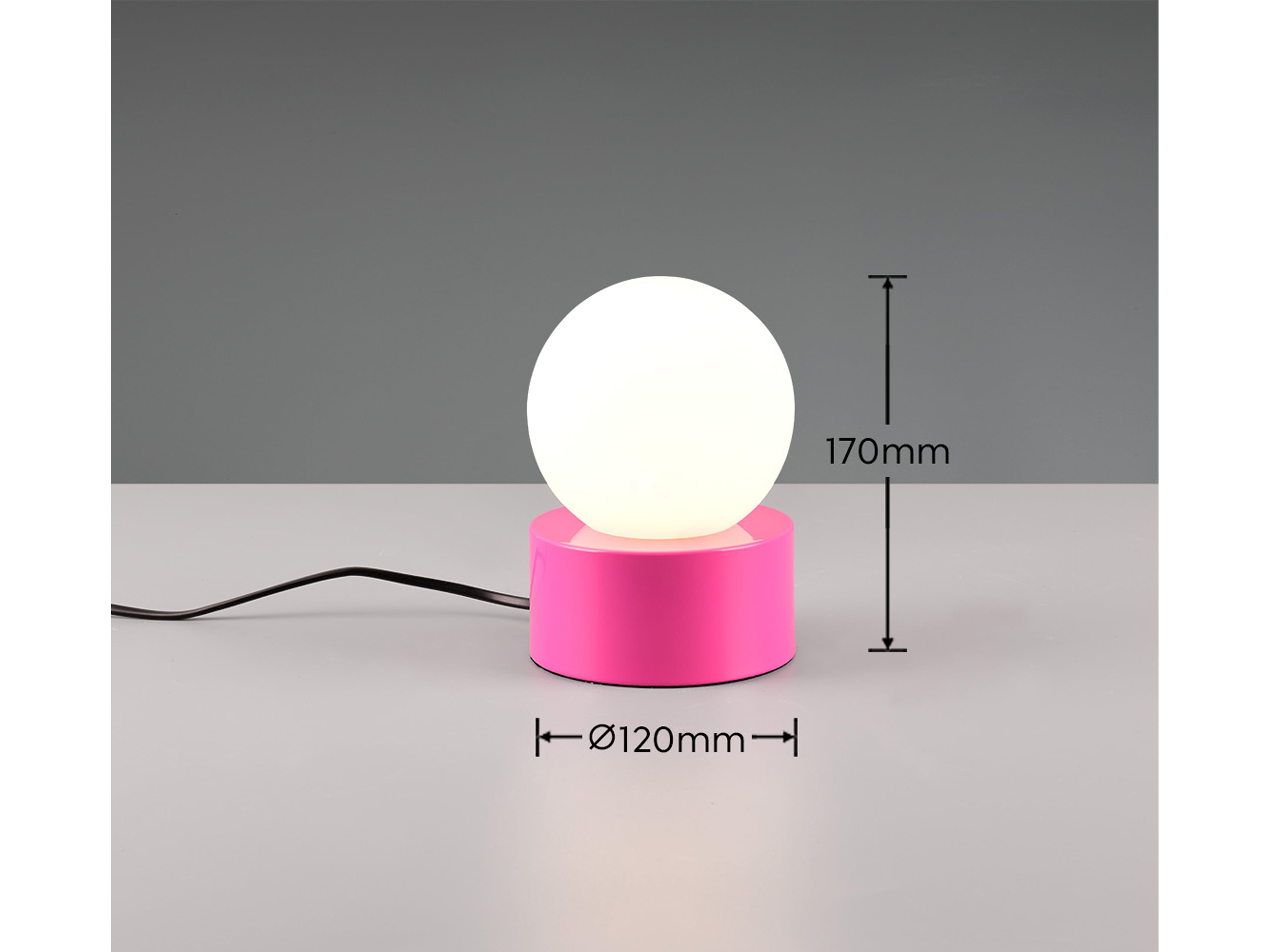 REALITY Tischleuchte Countess R59051093 pink, Glas weiß, E14 REALITY Tischleuchte Countess R59051093 pink, Glas weiß, E14
