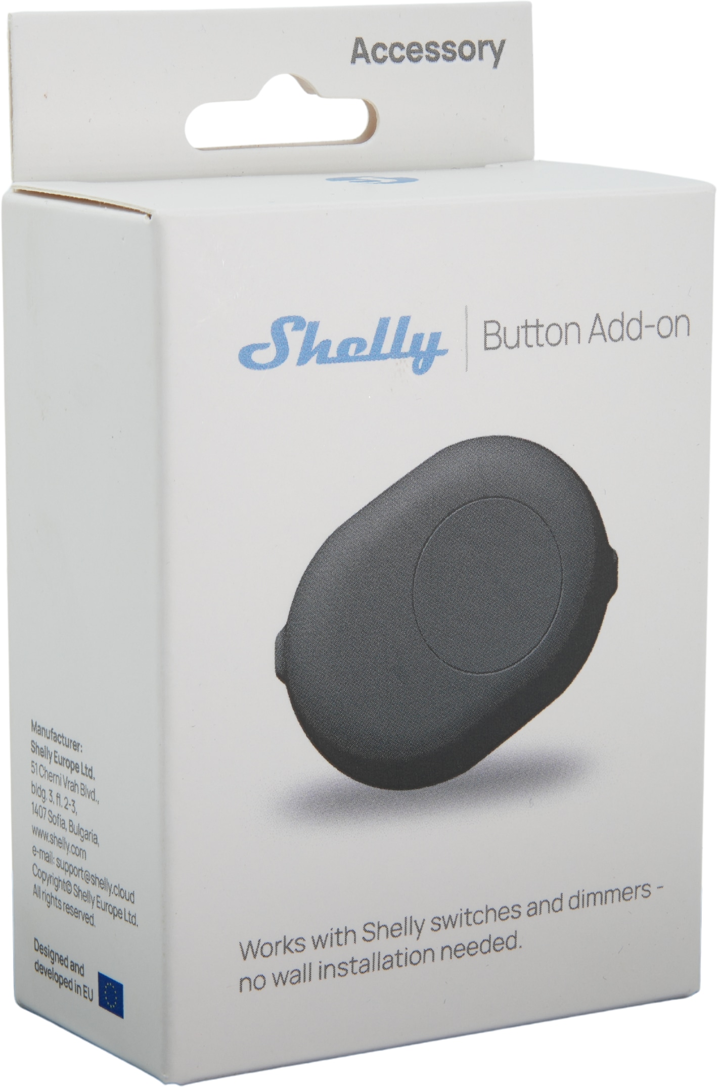 SHELLY Button Add-On, schwarz