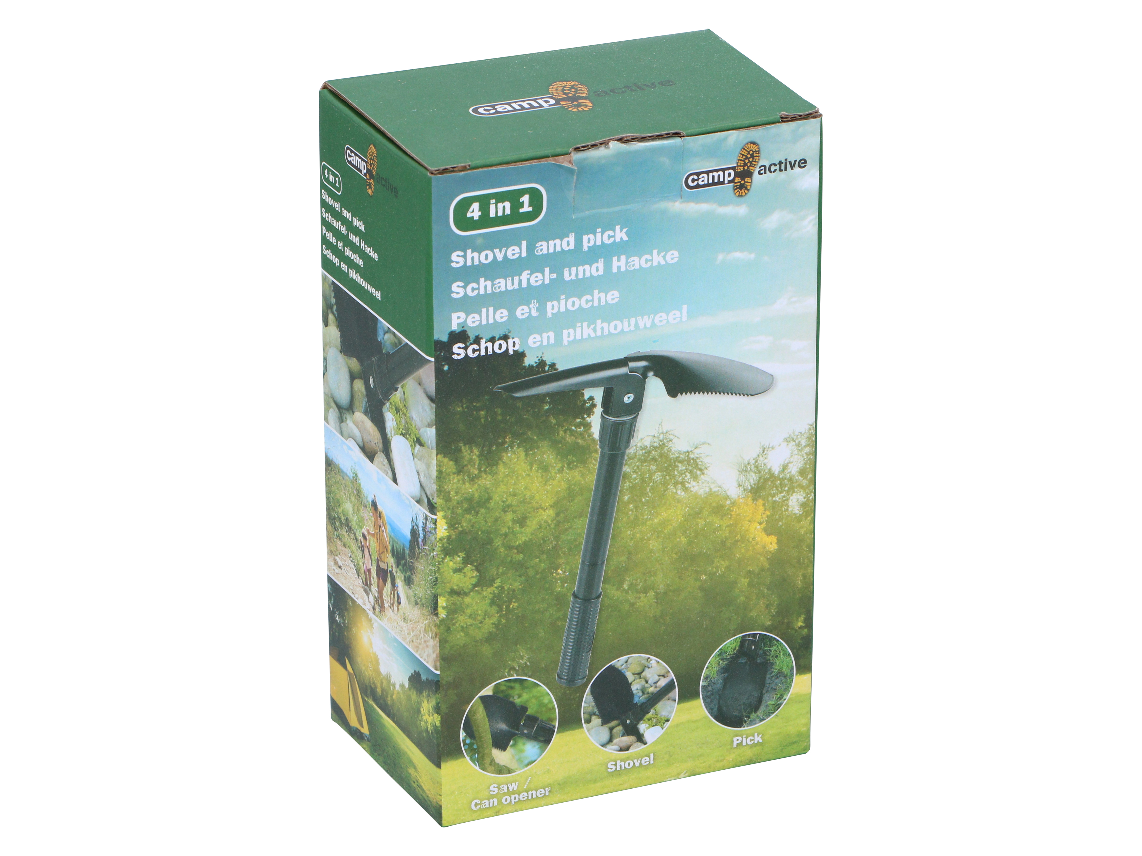 Klappspaten, 280 mm, schwarz