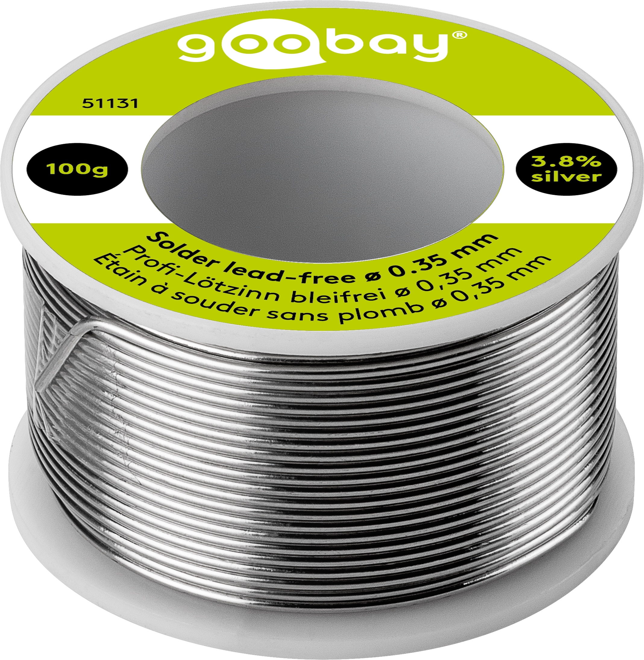 GOOBAY Lötzinn Pro, 100 g, Ø 0,35 mm GOOBAY Lötzinn Pro, 100 g, Ø 0,35 mm