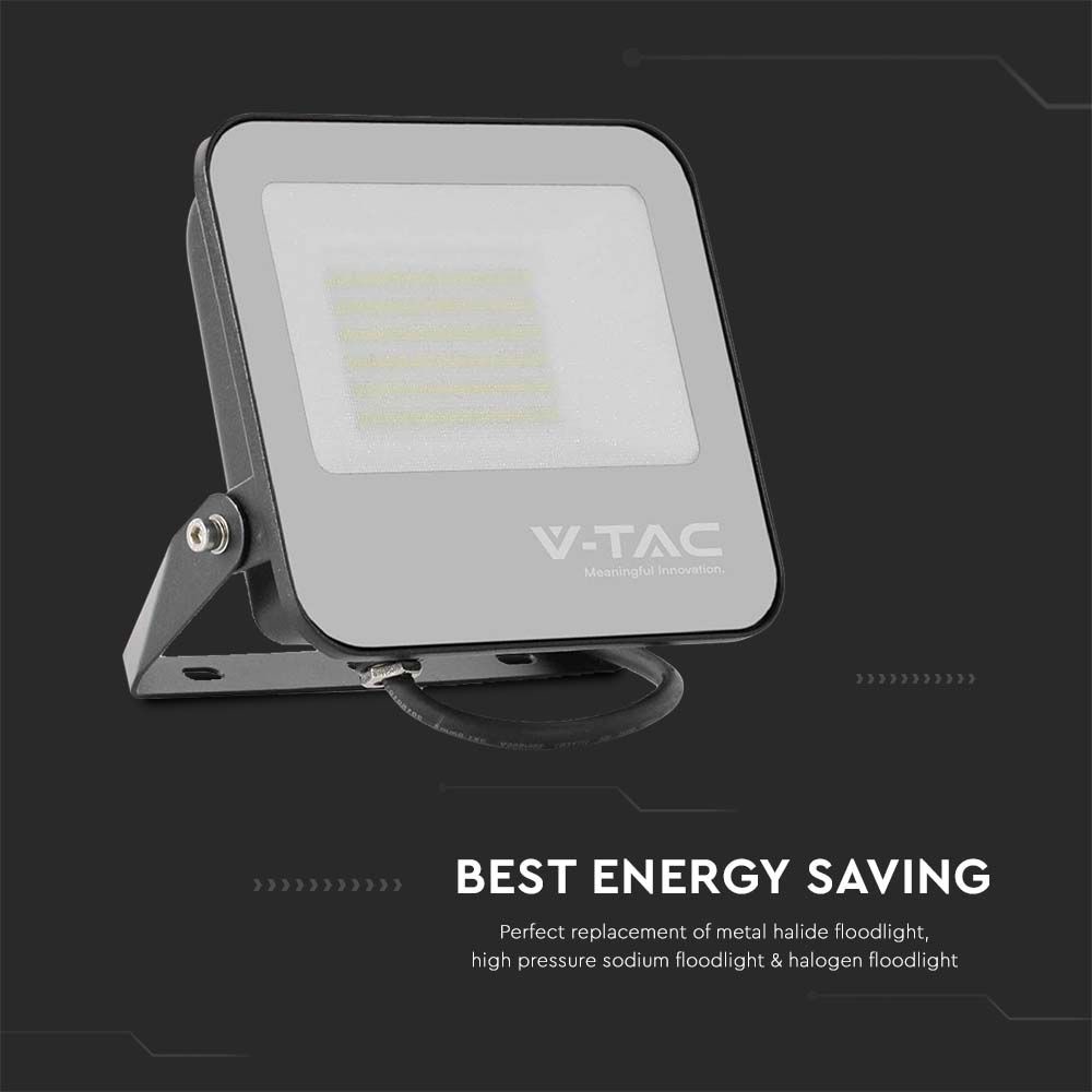LED-Fluter V-TAC, VT-4456, EEK: B, 50 W, 4000 K, 9250 lm, IP65, sw