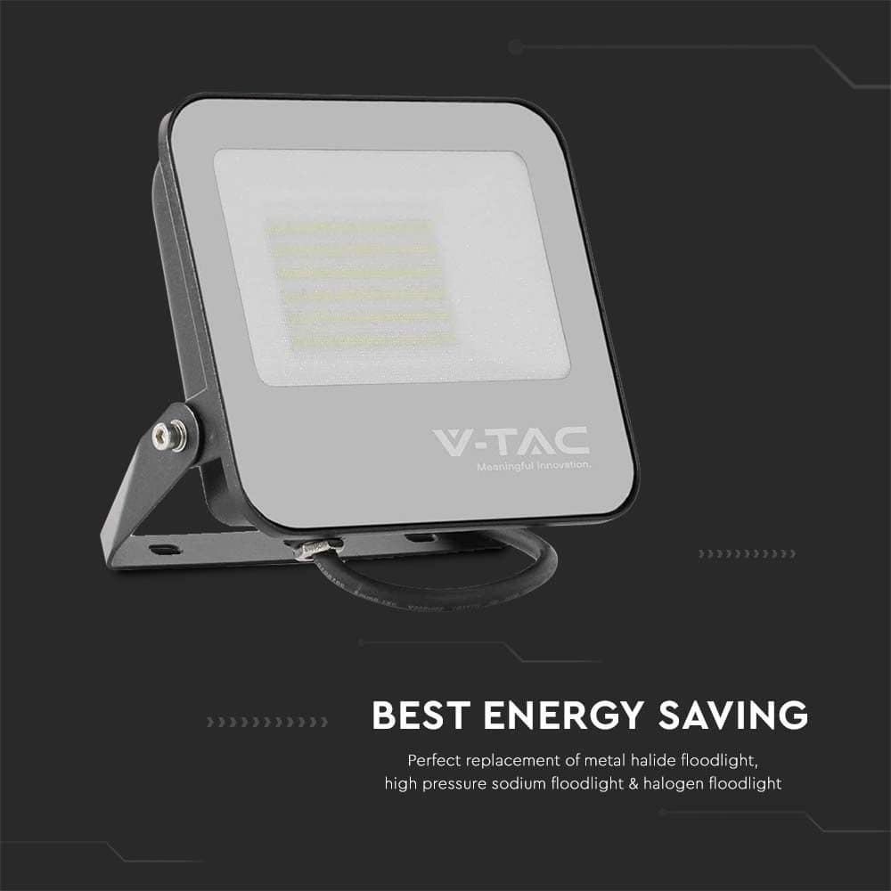 LED-Fluter V-TAC, VT-4456, EEK: B, 50 W, 4000 K, 9250 lm, IP65, sw