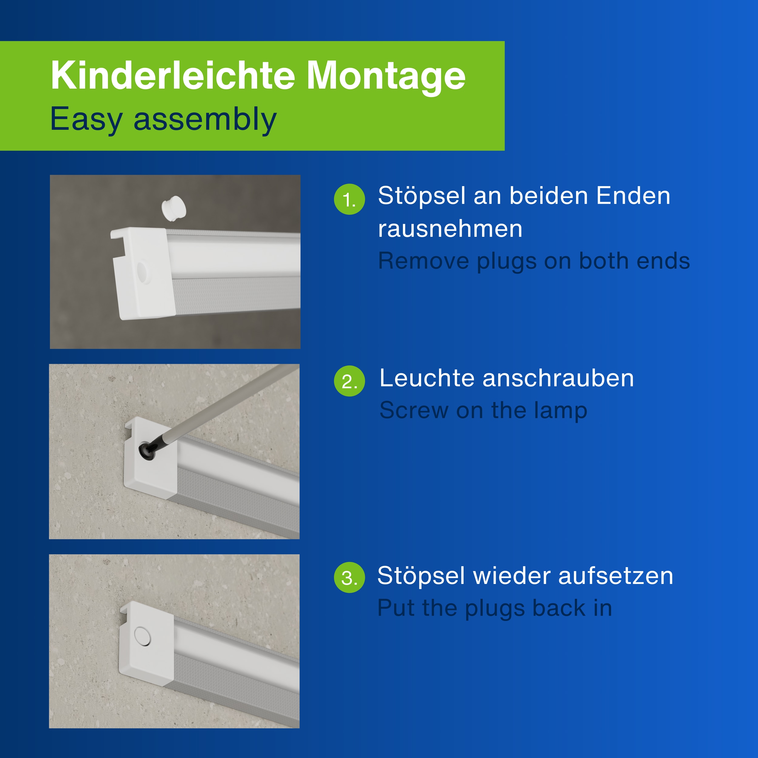 REV LED-Unterbauleuchte Mini Slim, 6W, 3000K, 420lm, warmweiß, IP20, 60 cm