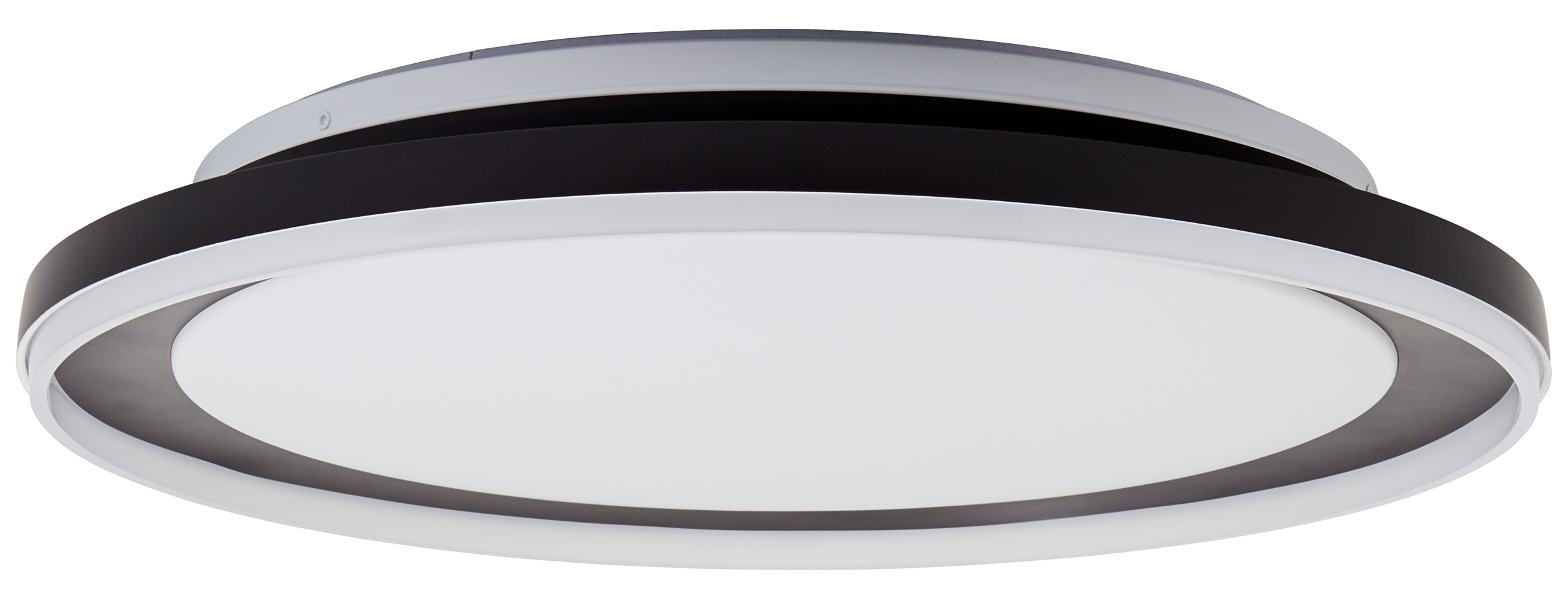 BRILLIANT LED-Deckenleuchte, Ø 45 cm, 22 W, 3000 K, 2300 lm, warmweiß, IP20, schwarz